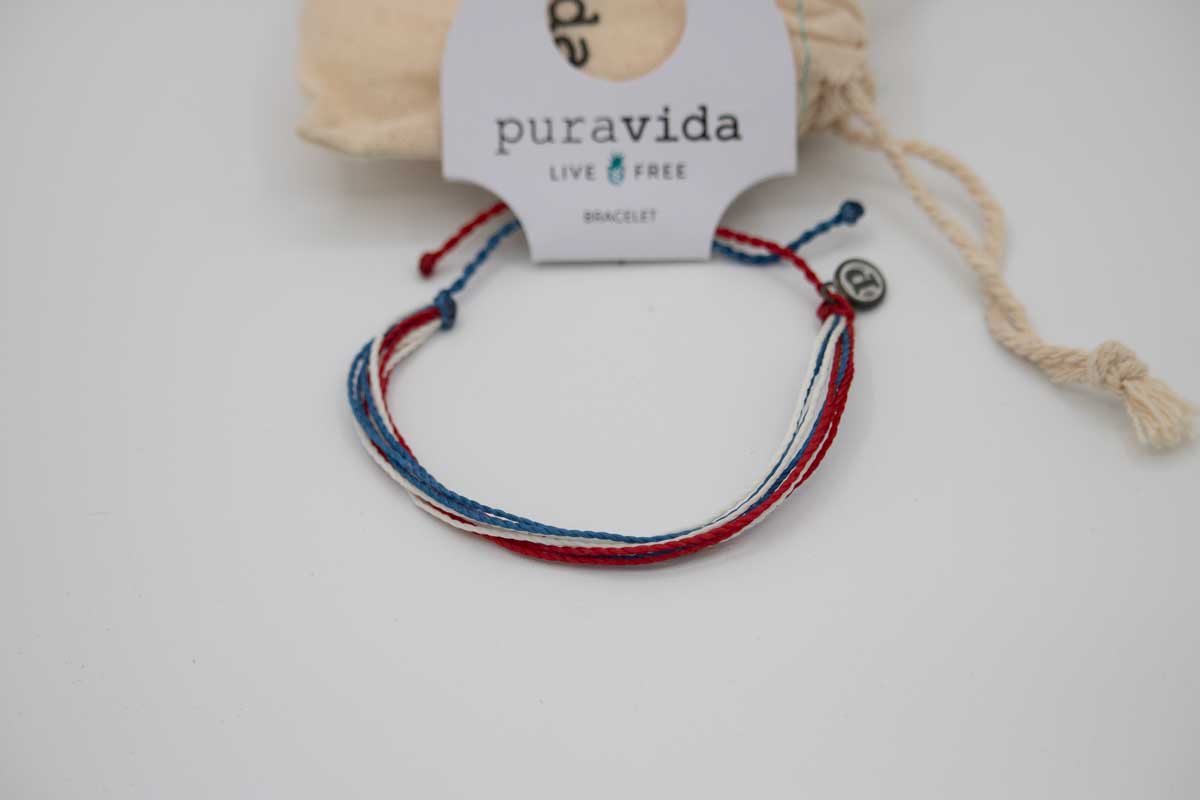 Pura Vida Red White And Blue Original  Bracelet.