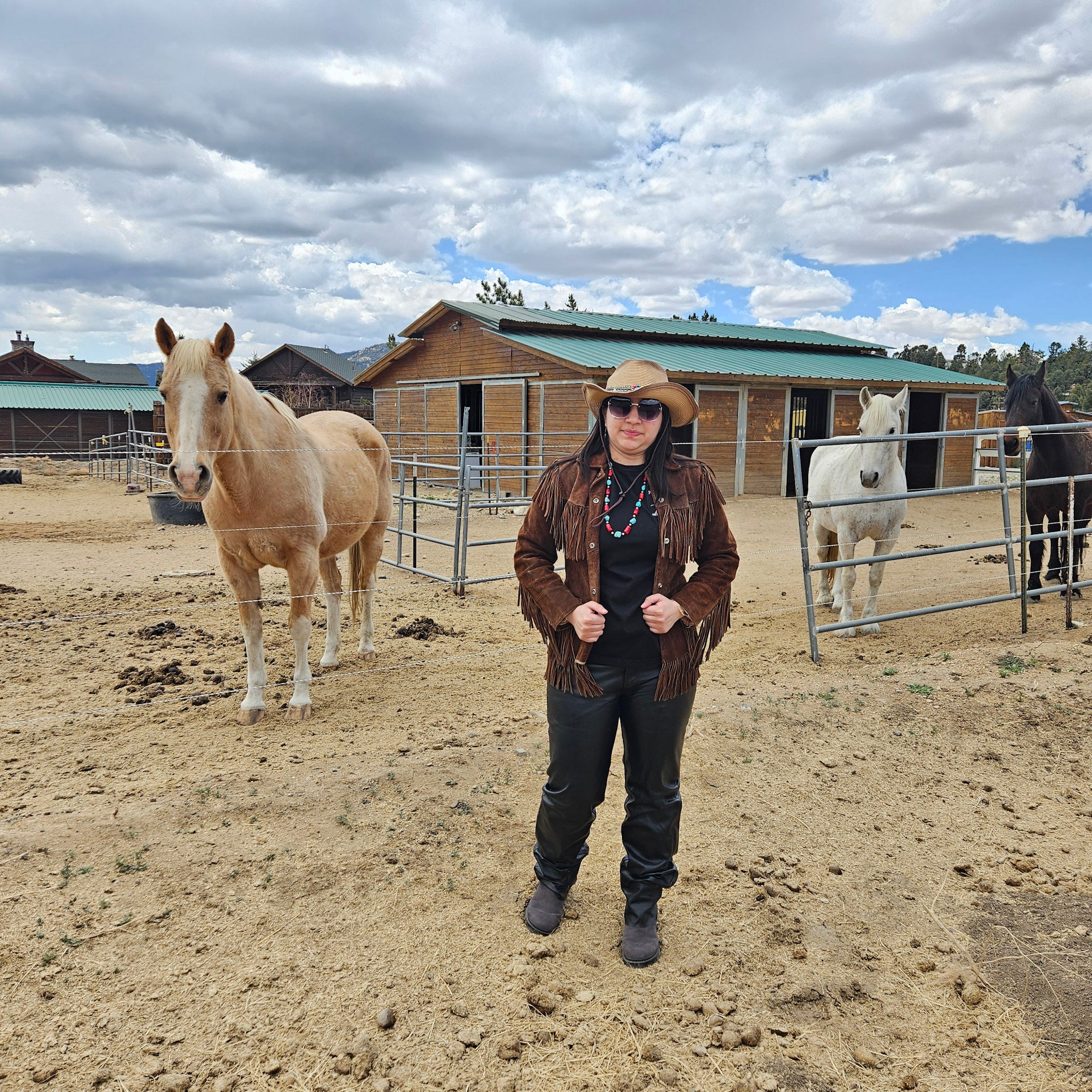 Classic Vintage Tepee Town Light Brown Leather and Suede Fringe Jacket