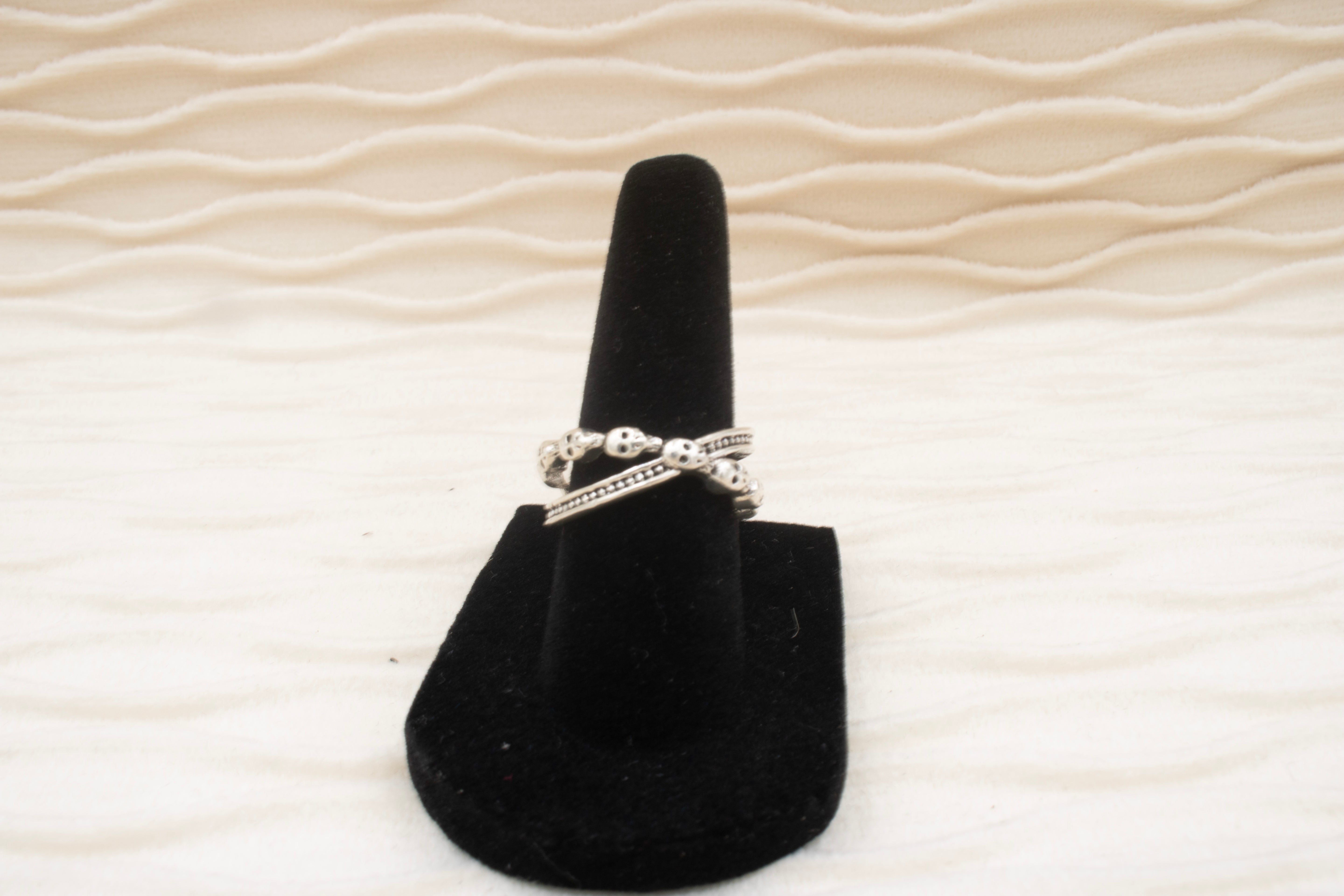 Skull United Forever Silver Tone Ring Size 6.5