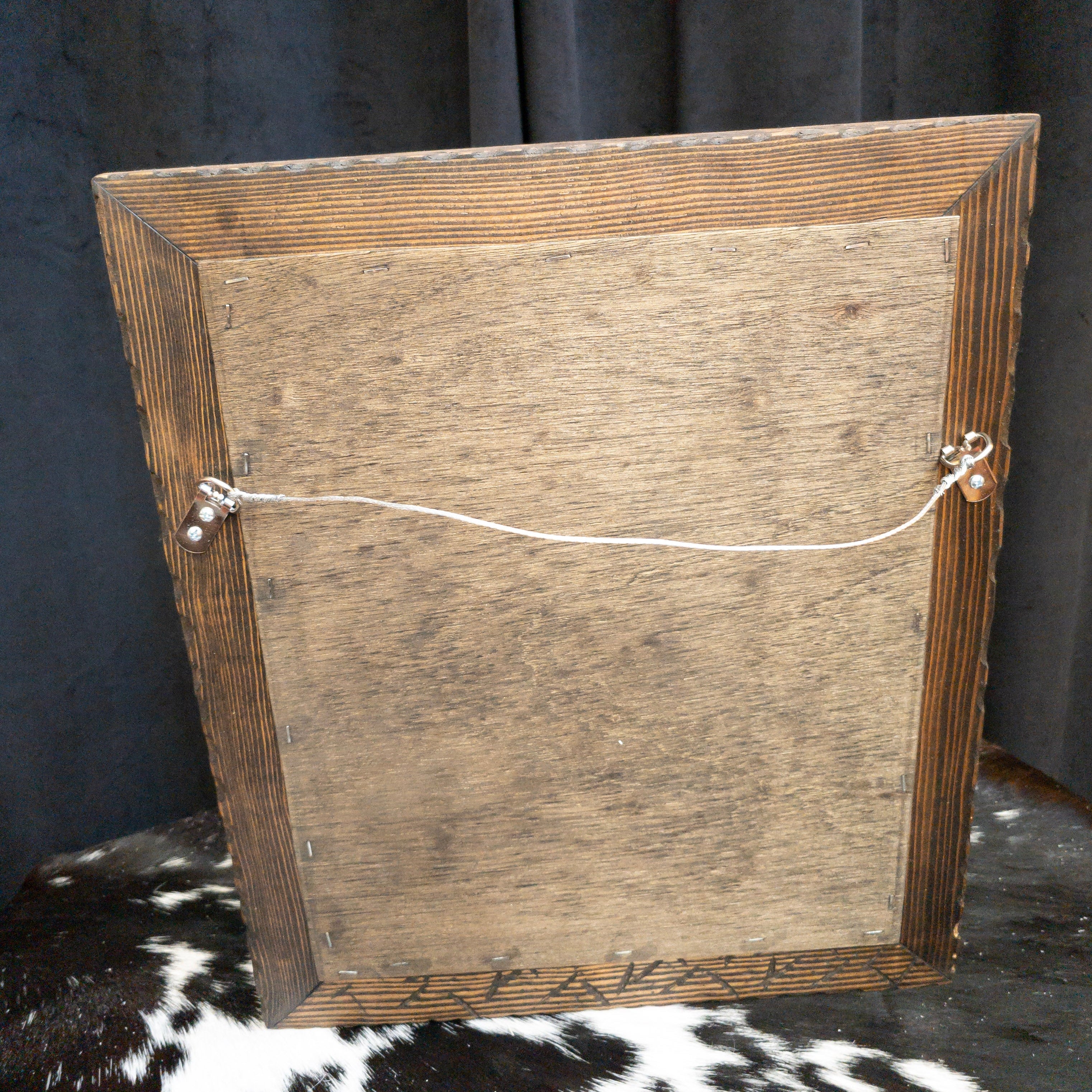 Original Photo of Burros in Big Bear California In Wooden Frame