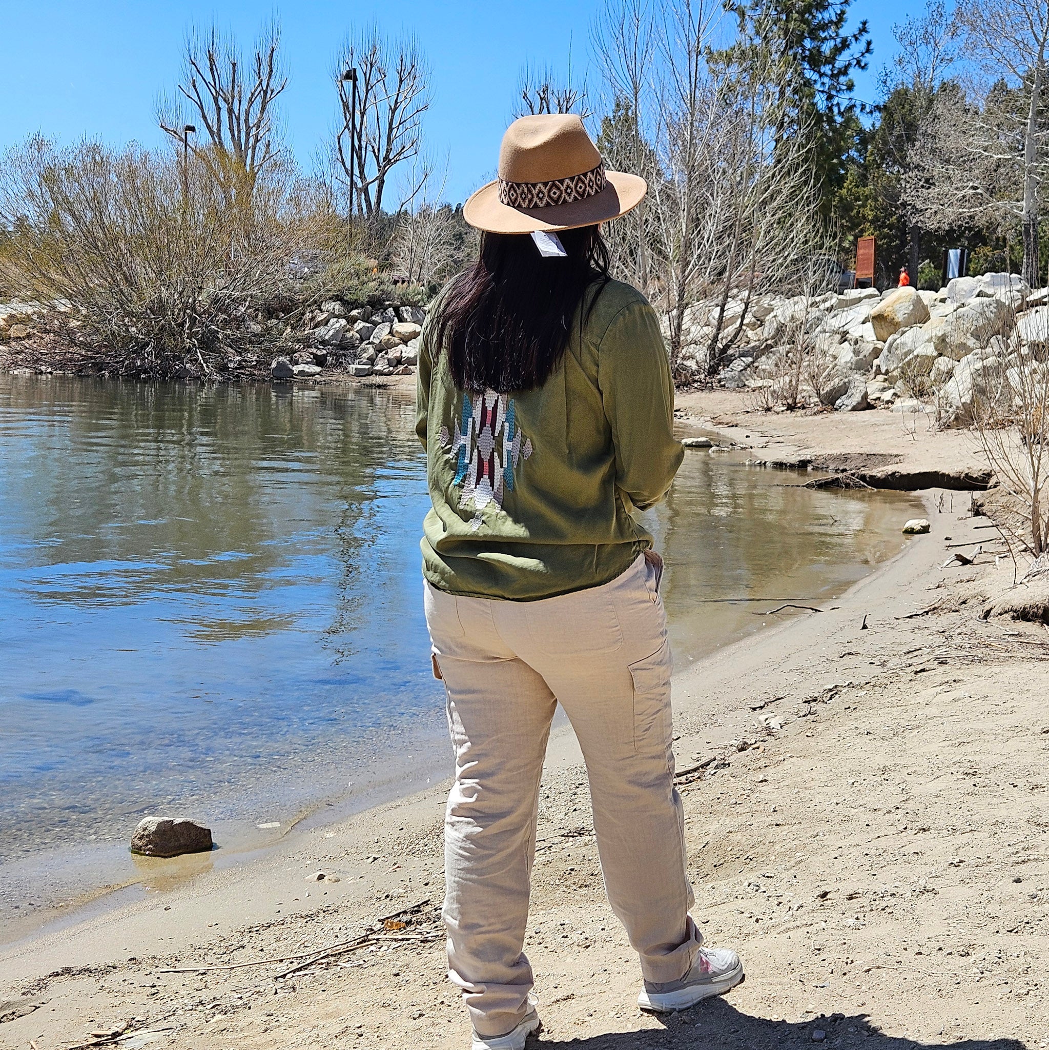 Caribbean Joe Linen Blend Cargo Pants Color Moonlight