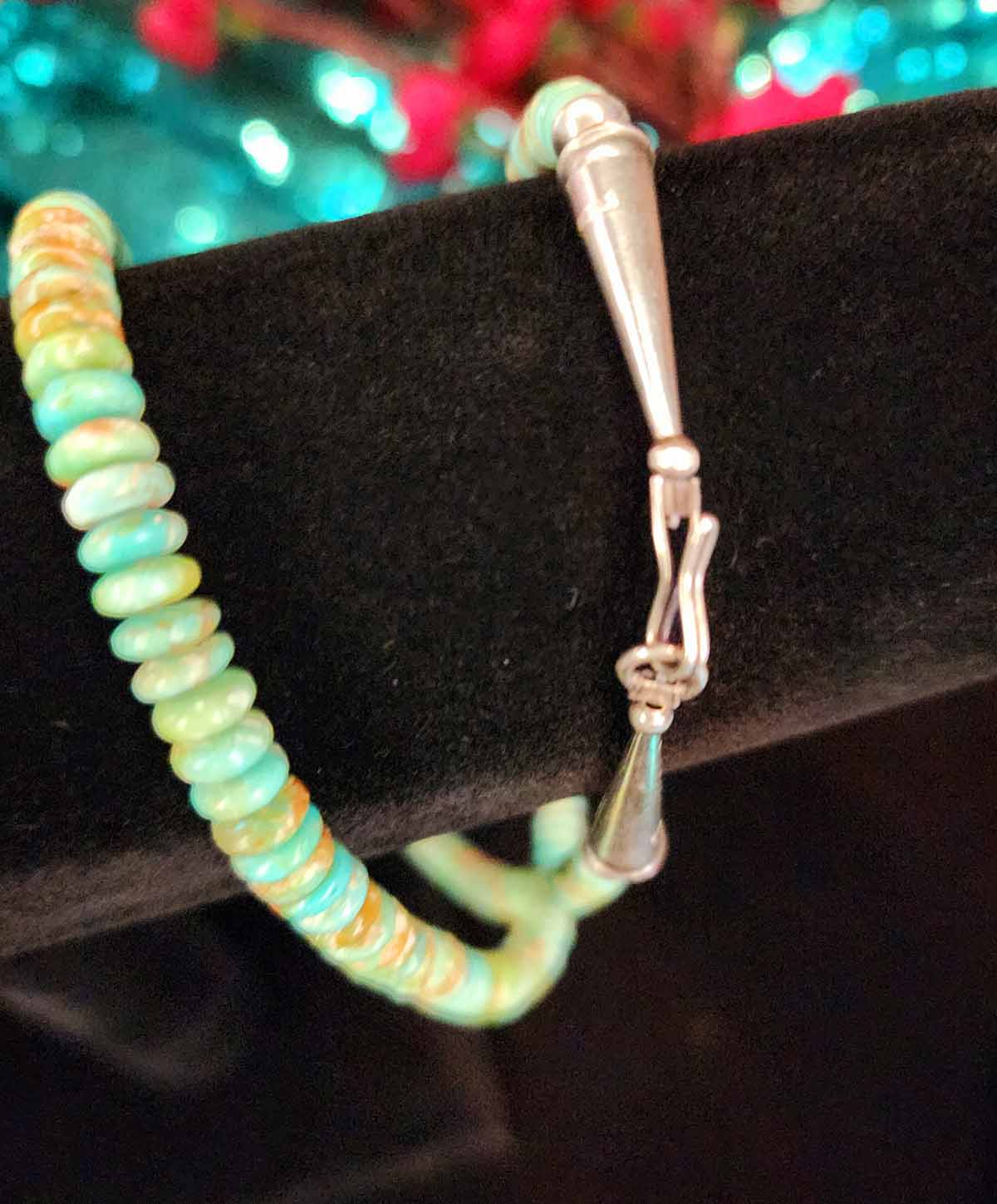 Vintage Navajo Royston Turquoise Sauser Beaded Necklace