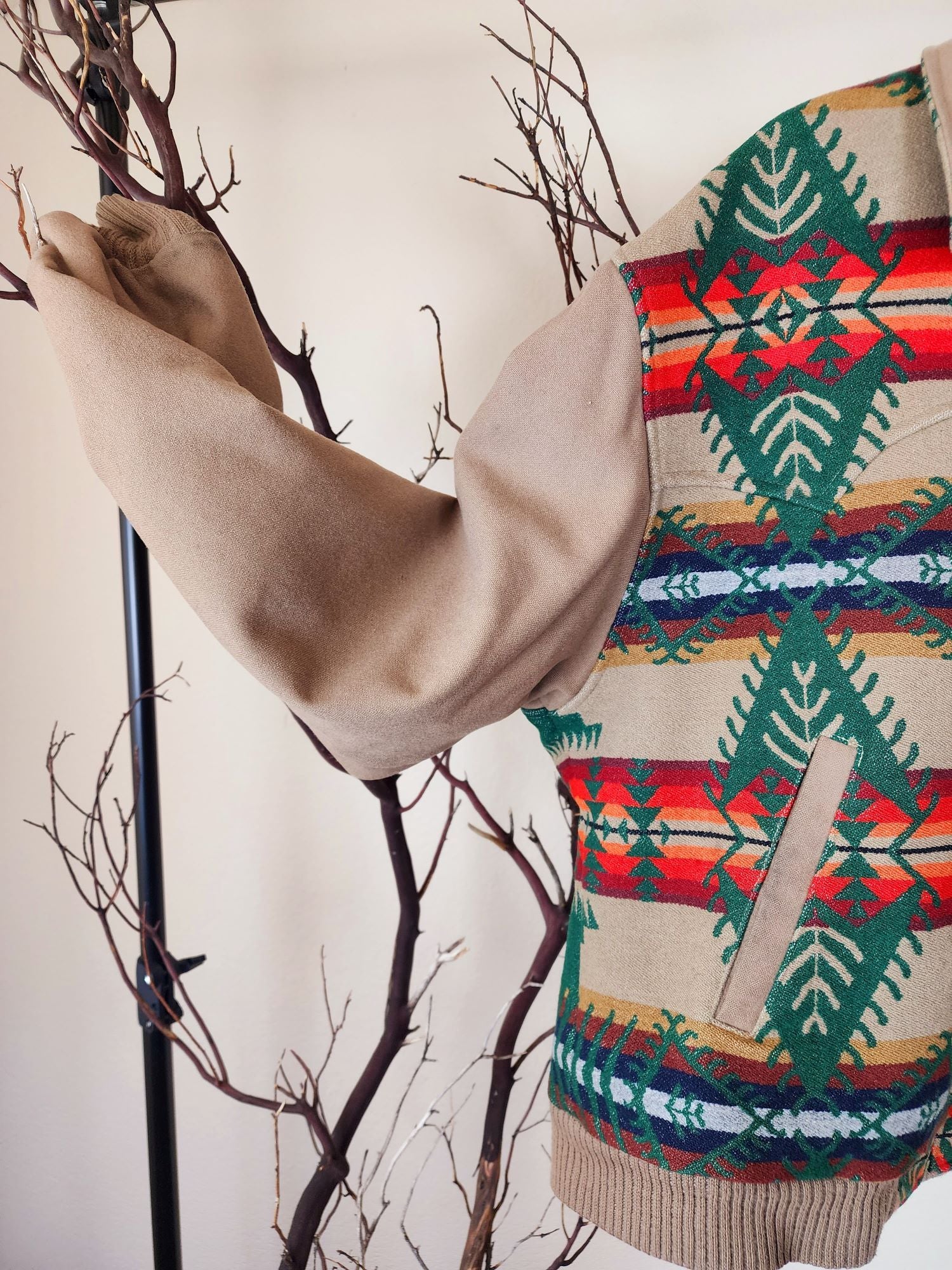 Vintage Pendleton High Grade Western Wear AZTEC Southwestern Bomber Jacket