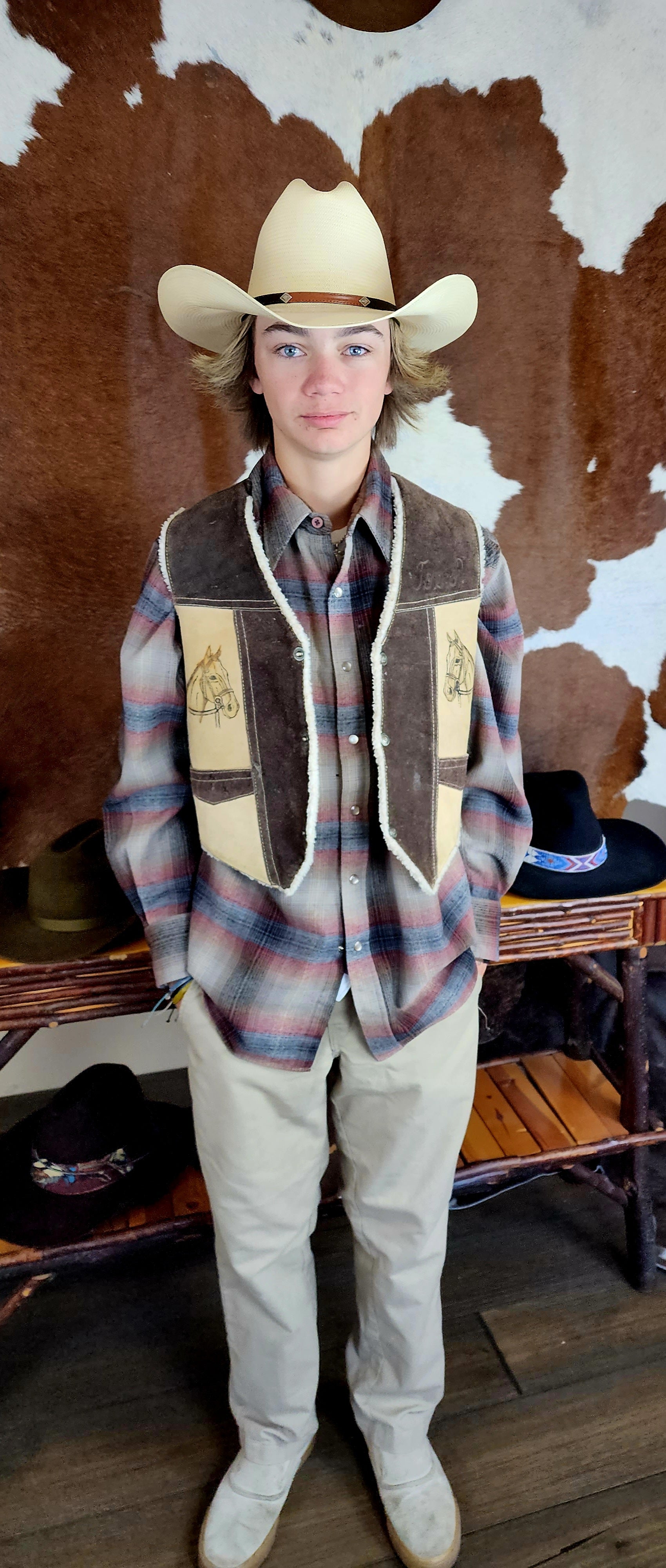 Vintage Unique Western Cowboy Cactus Brand Autenticos De.