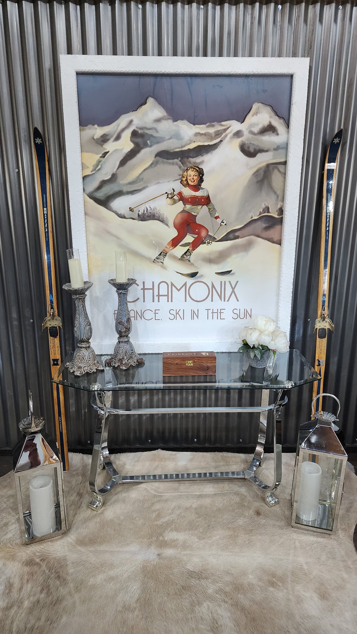 Kreiss Beveled Glass Chrome Body Rectangle End Table