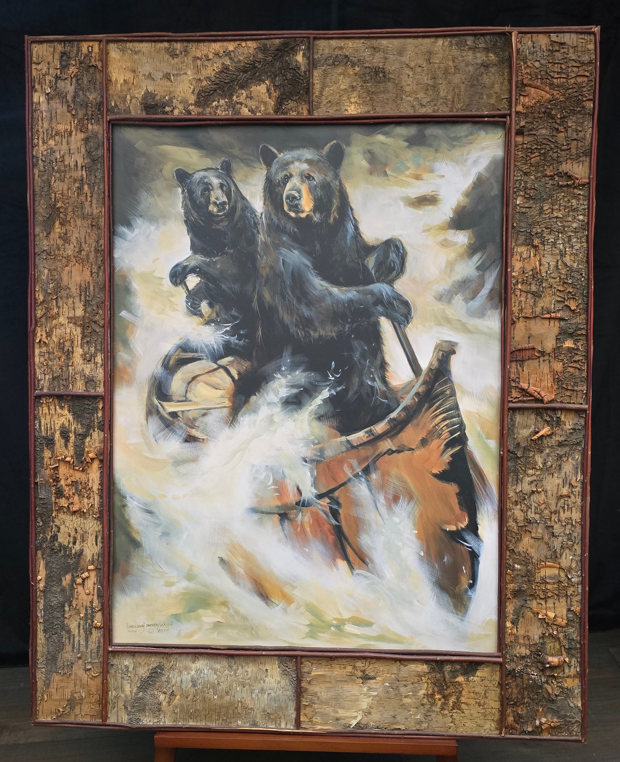 "Running Rapids" Numbered Limited Addition Canvas Transfer By Marilynn Dwyer Mason 2006