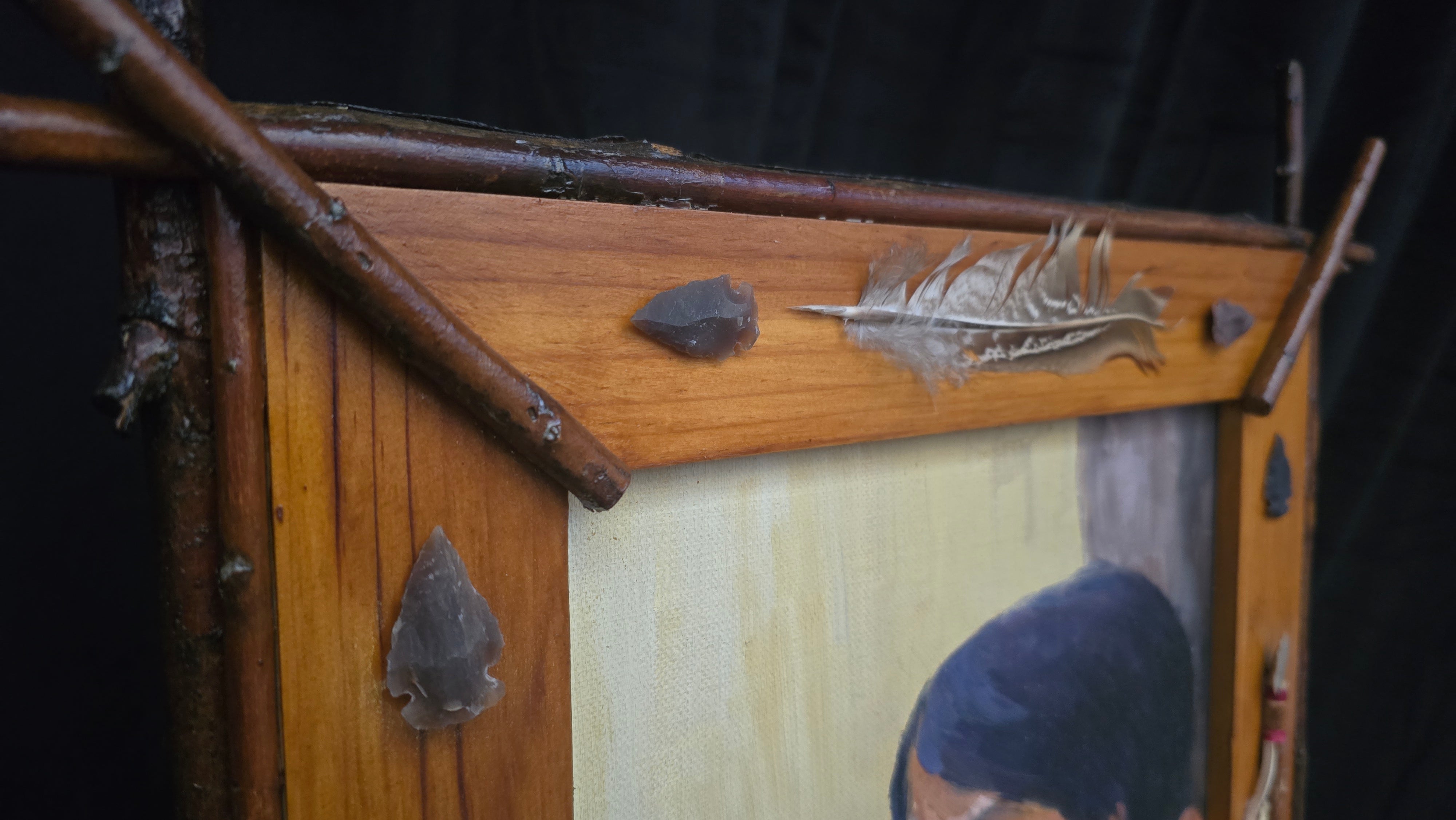 Detailed Portrait Painting of a Native Indian