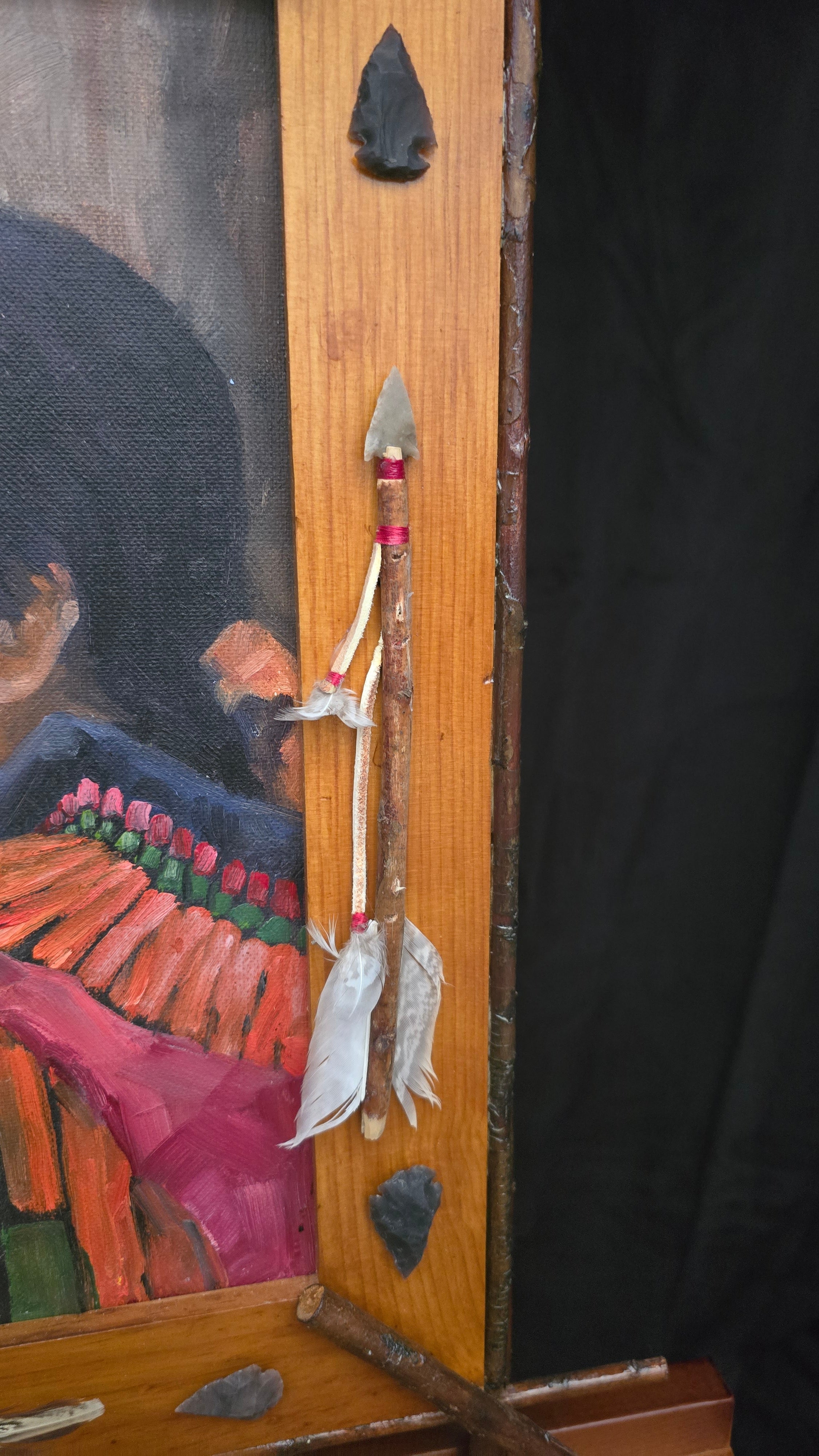 Detailed Portrait Painting of a Native Indian