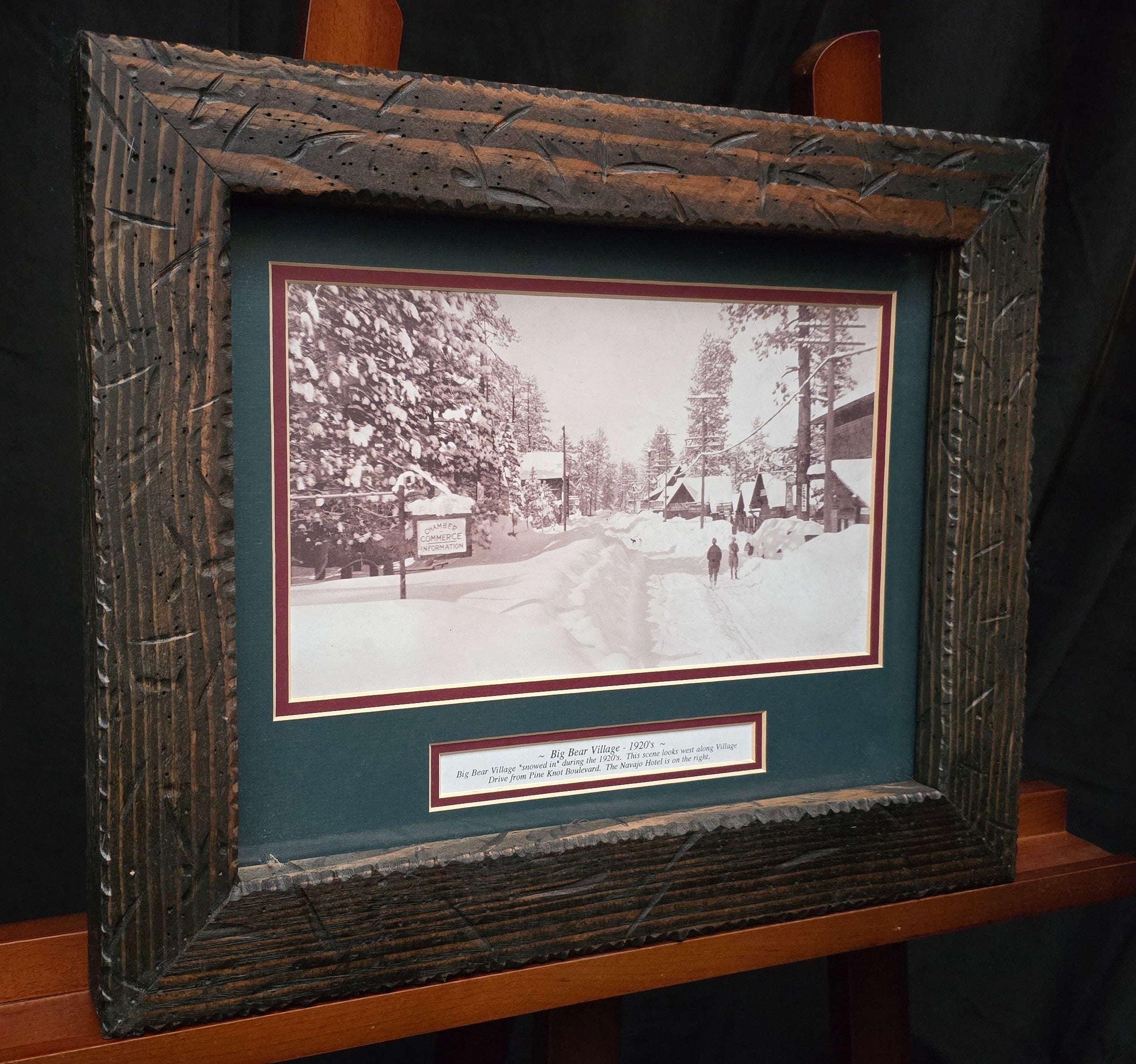 Big Bear Village "Snowed in" Framed Tom Core Print