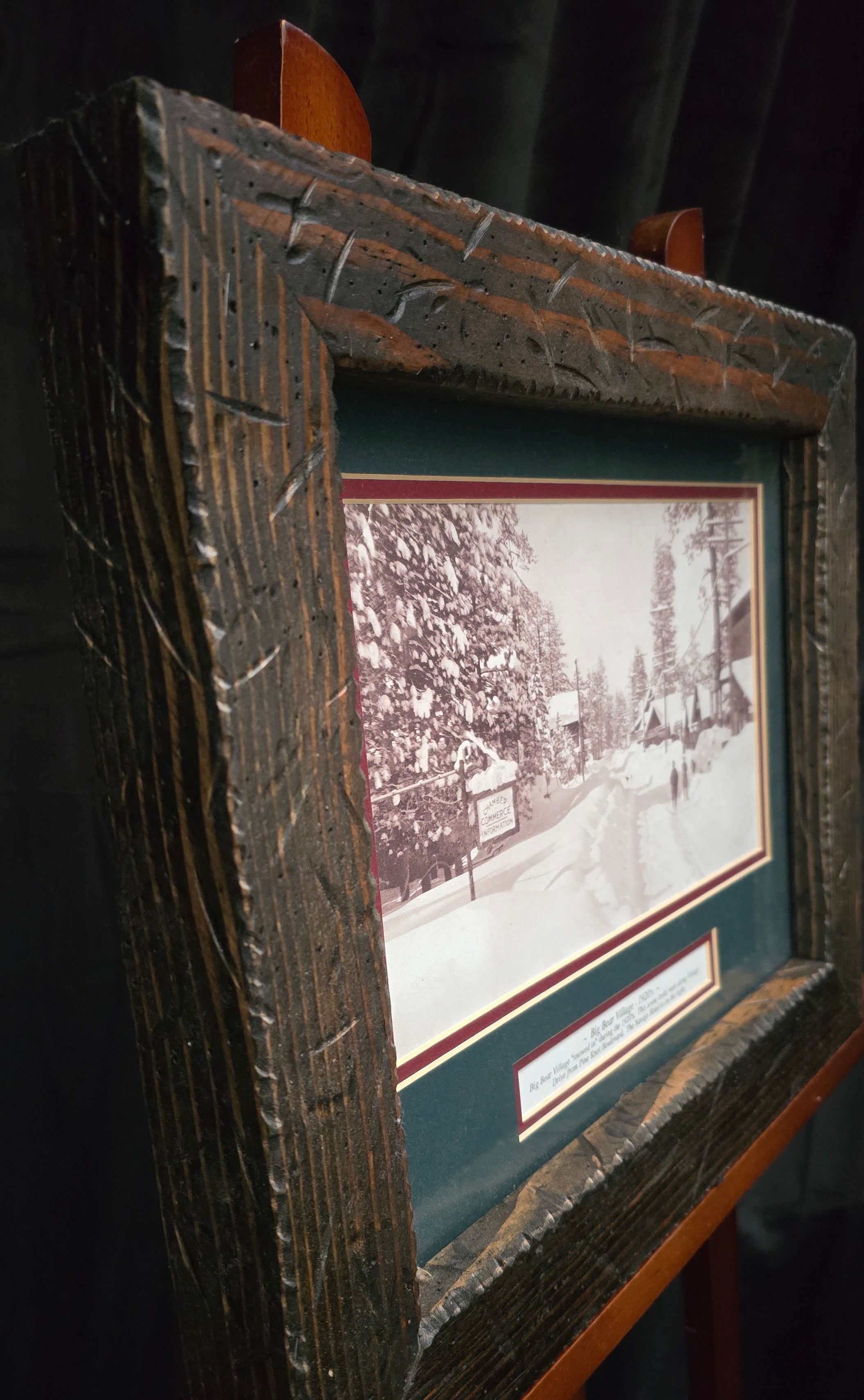 Big Bear Village "Snowed in" Framed Tom Core Print