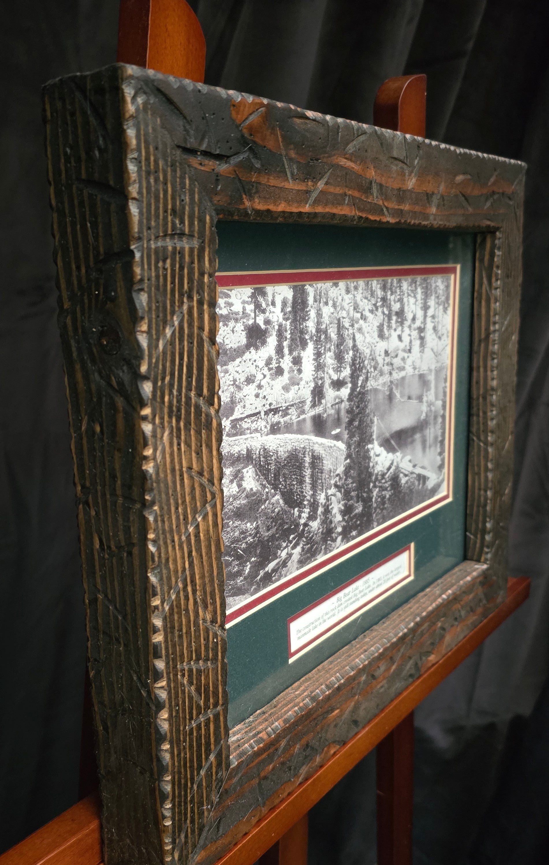 Big Bear Lake "1885 Rock Dam Print" Artist Tom Core