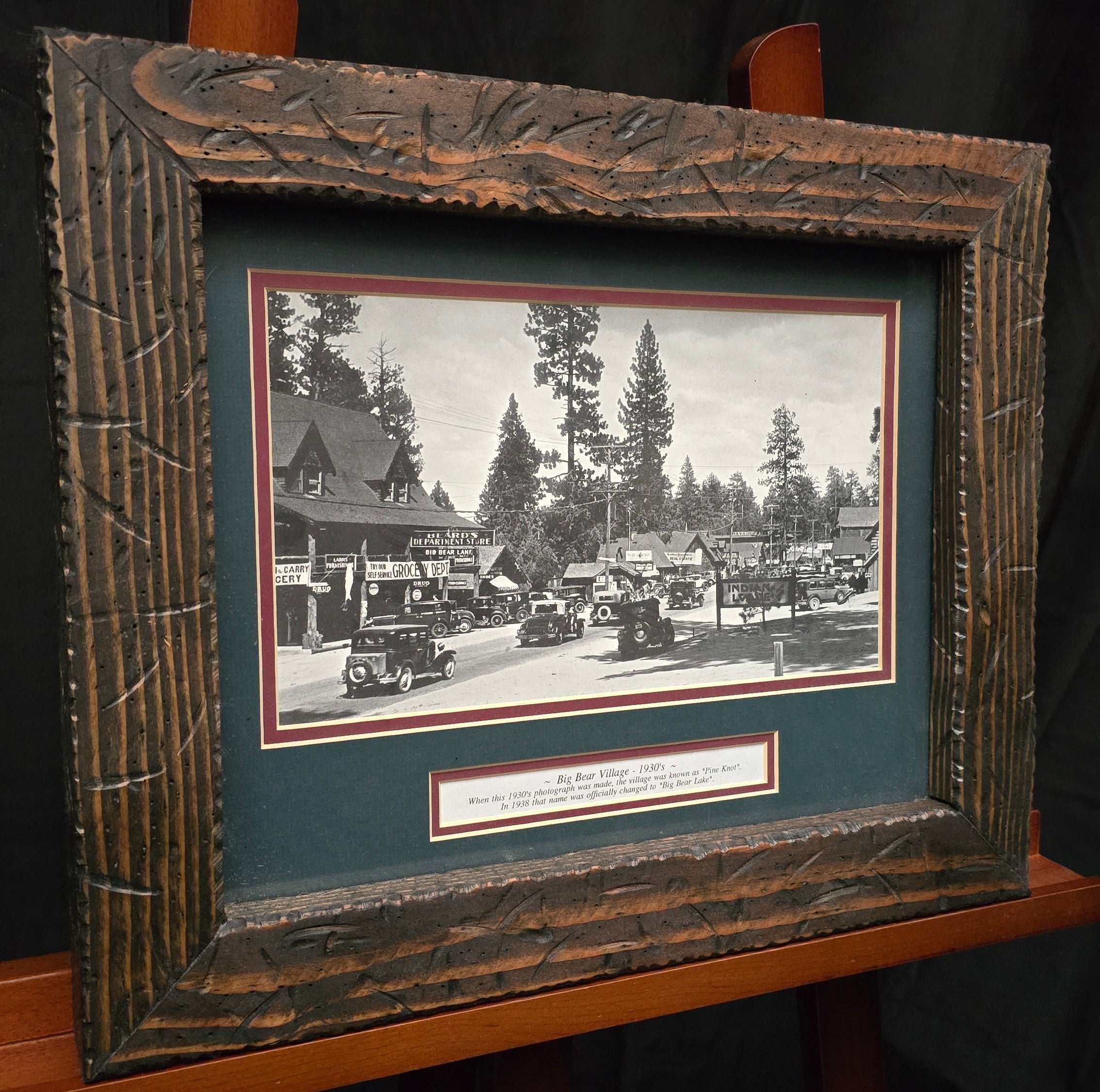 Big Bear Lake Village "Pine Knot" Framed Photographic Print