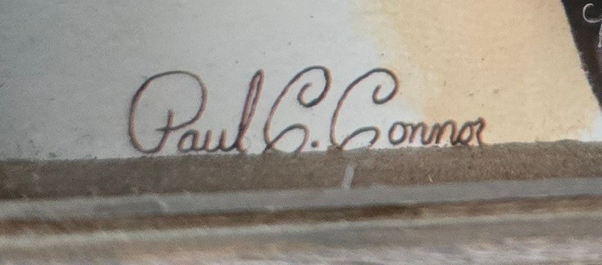 Paul C Connor 3D Owl Relief Paper Sculpture Decoupage