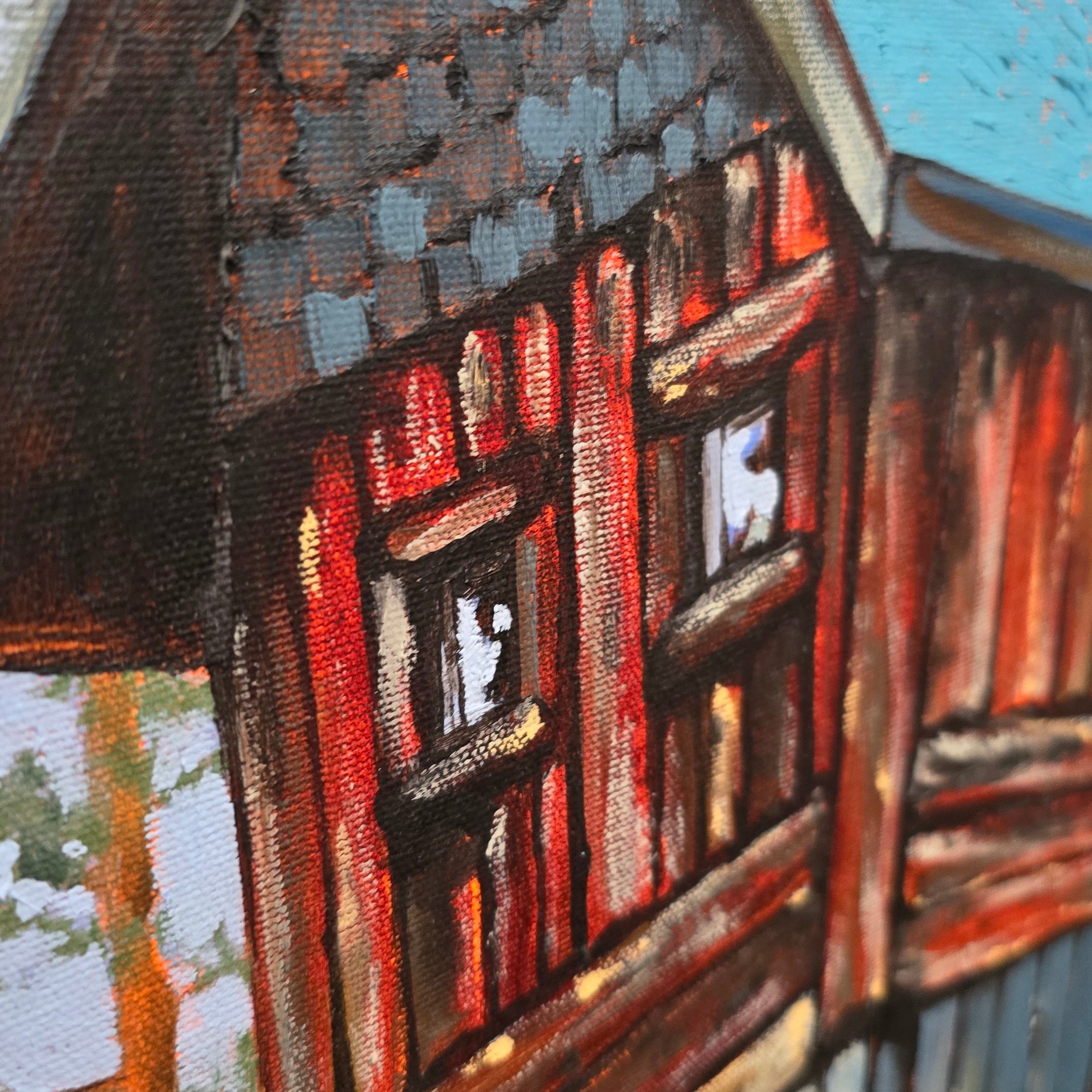 Original Painting by Diane Stegman "Old Cabin in Papoose Bay Big Bear Lake Ca"