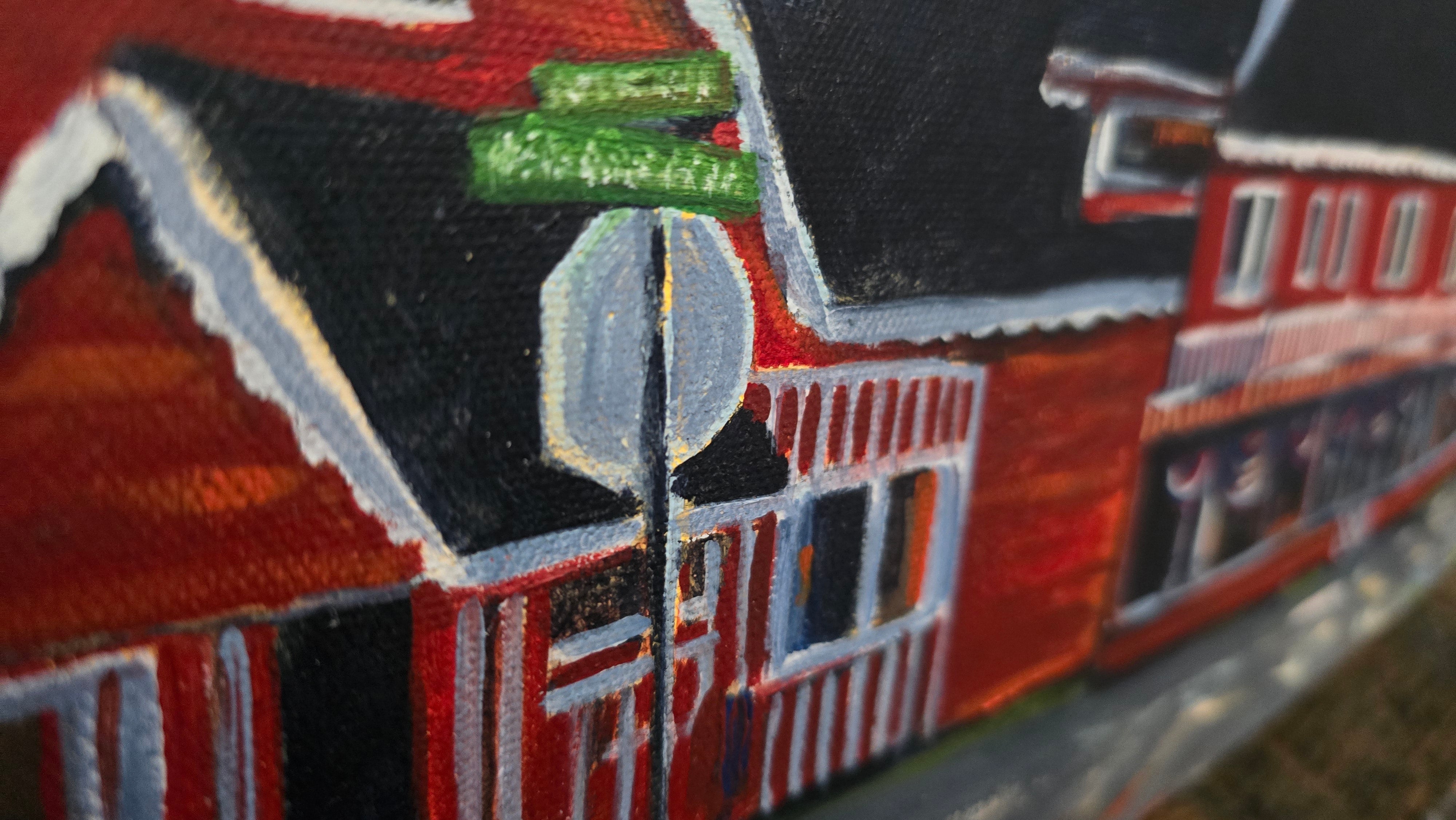 Hand Painted Depiction of Fawn Lodge by Diane Stegman