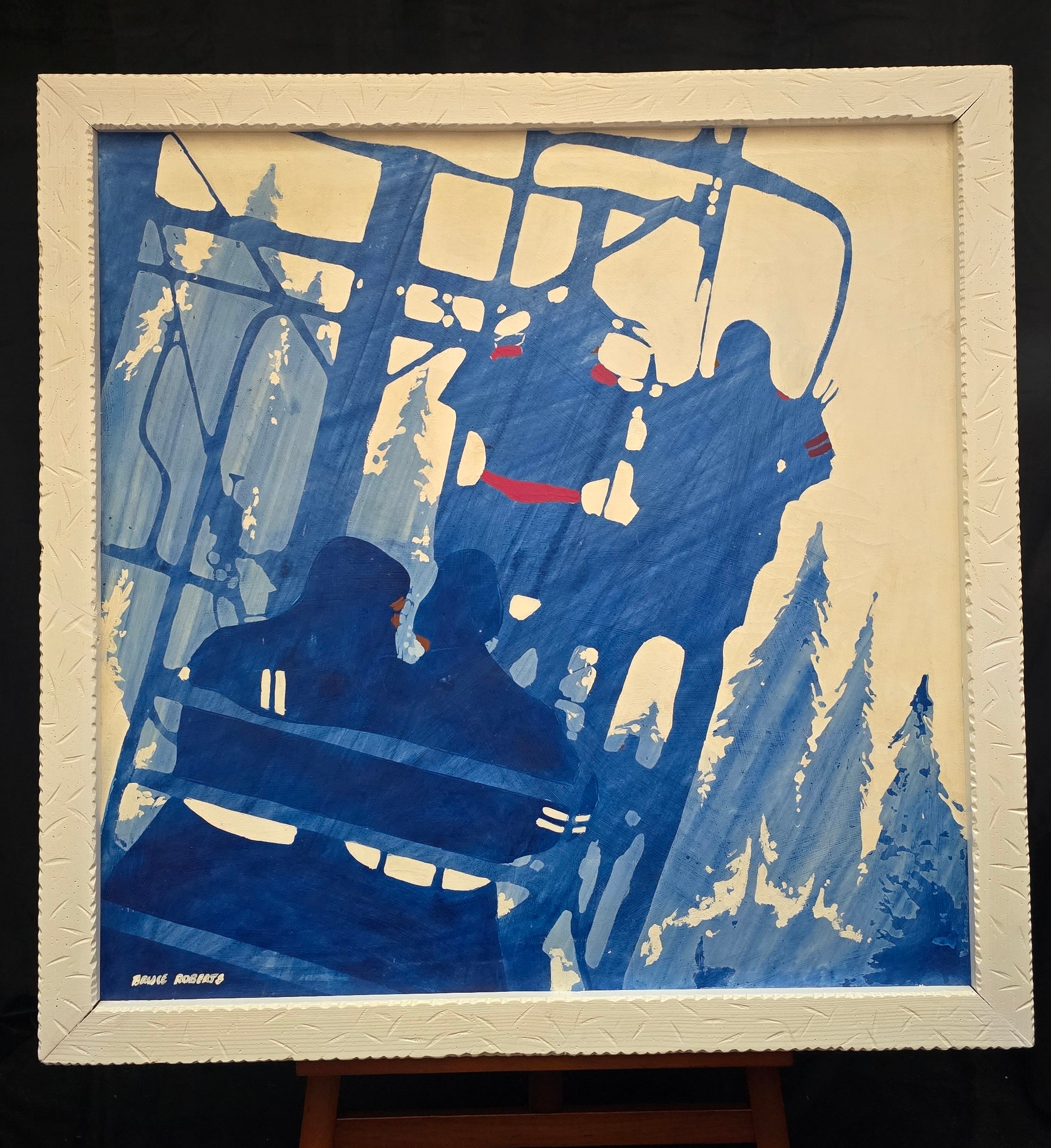 Bruce Roberts Ski Lift Abstract Extra Large Artwork