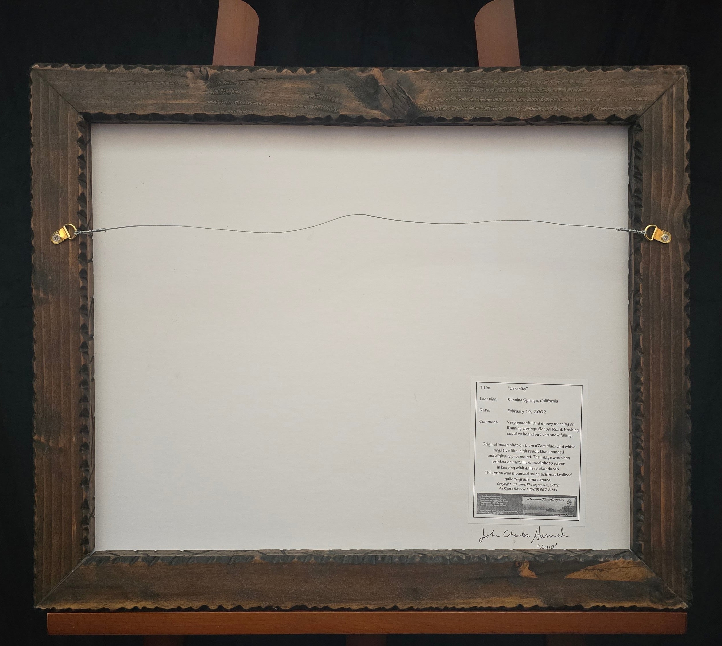 Black & White "Serenity" Photograph by John Charles Hummel in Running Springs 2002