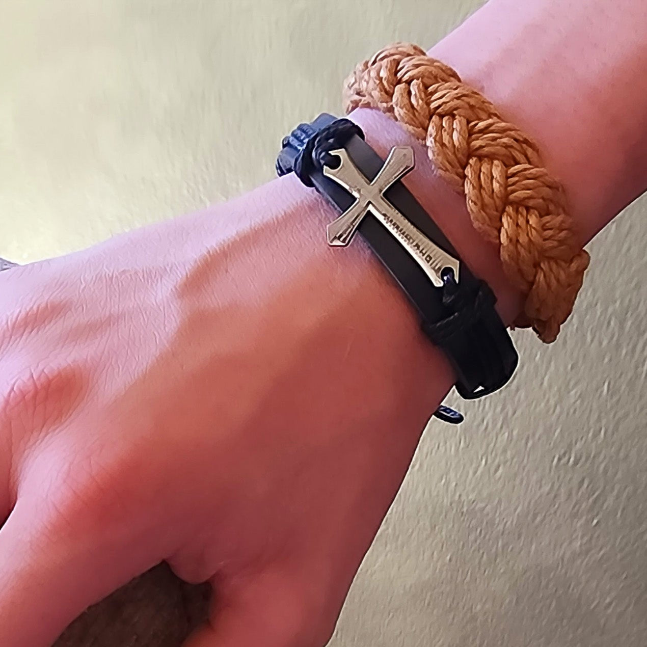 Soft Light Brown Jute Cord Braided Adjustable Bracelet