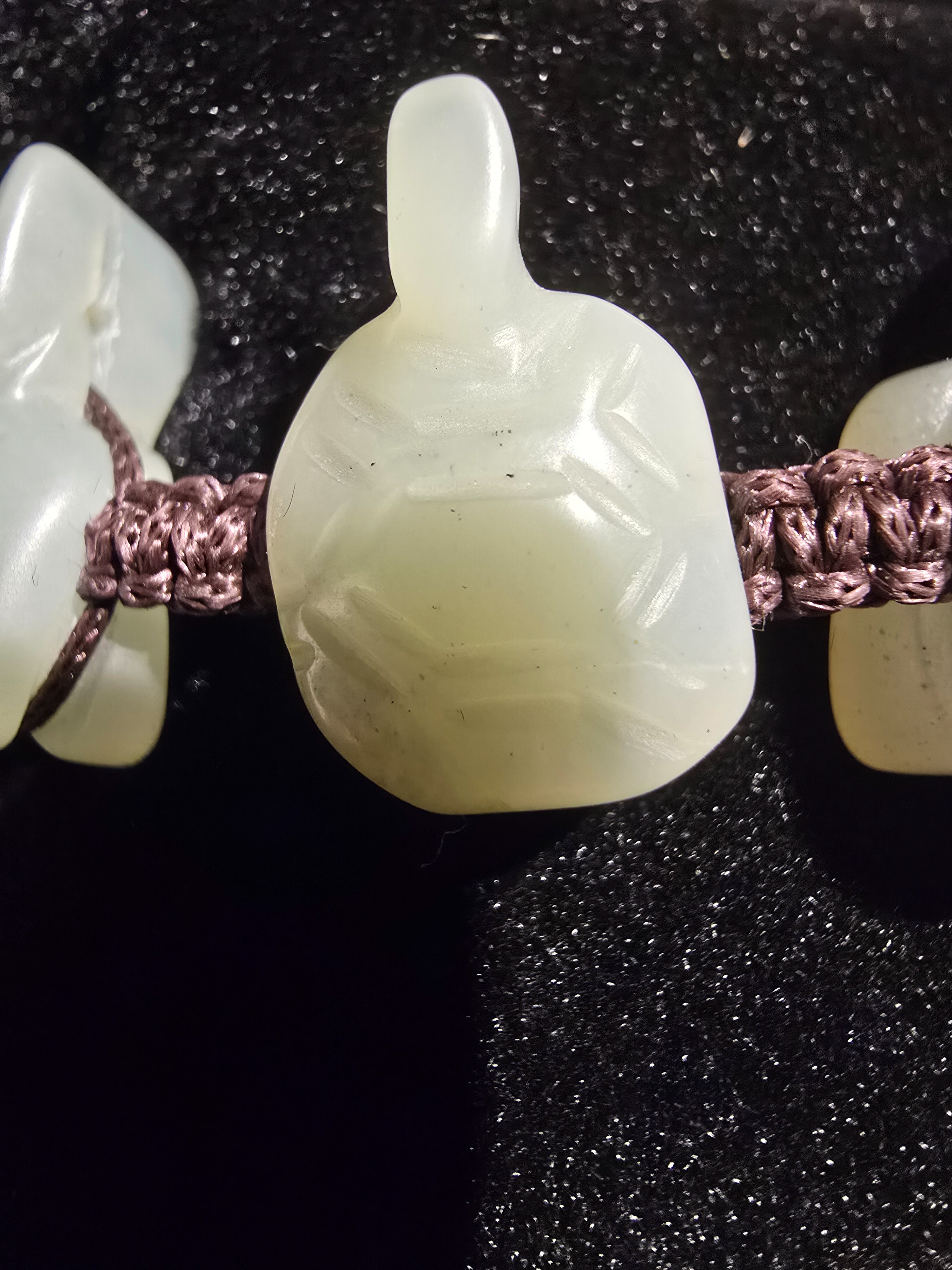 Natural Jade Turtle Charm Chinese Luck Bracelet