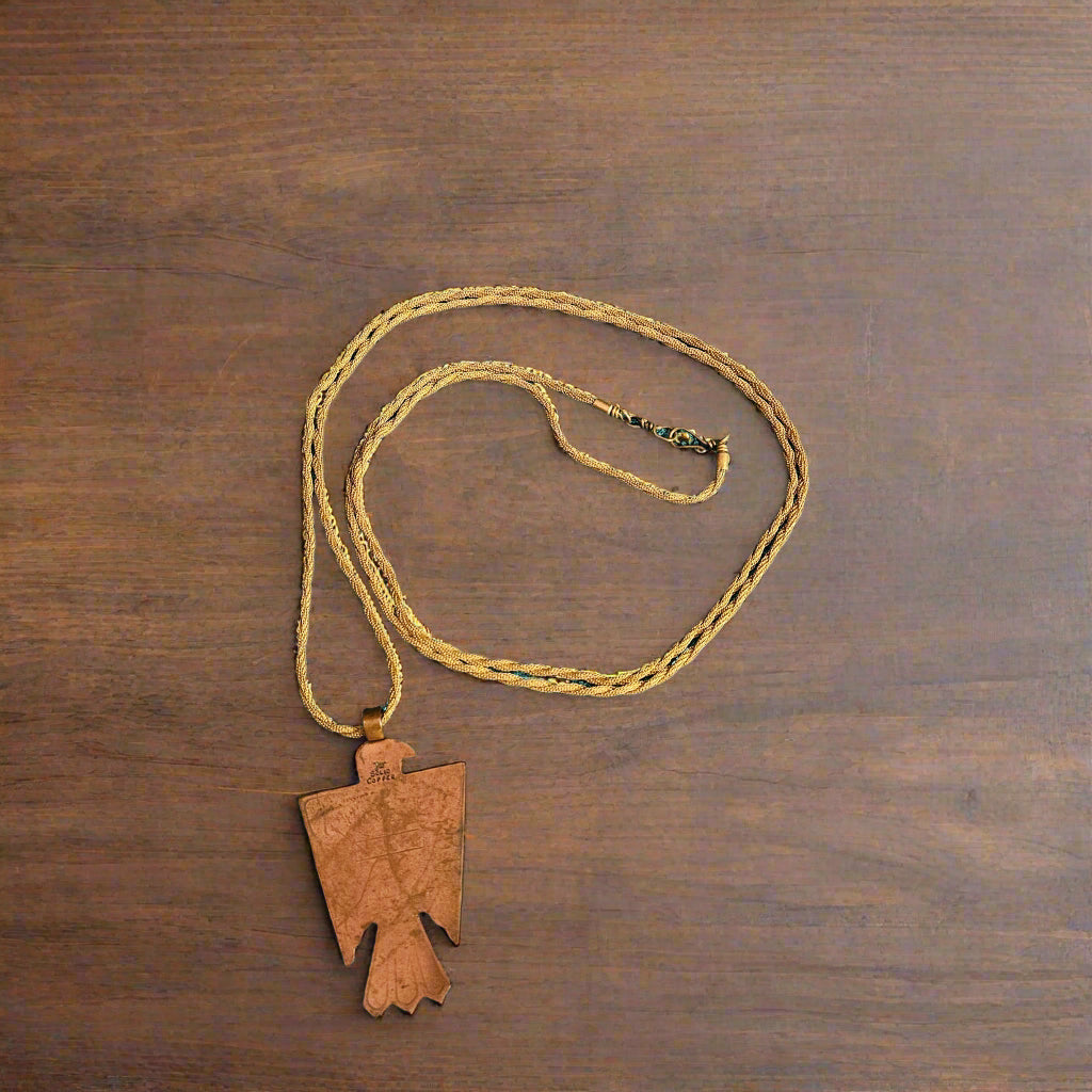 Solid Copper Thunderbird Charm Necklace
