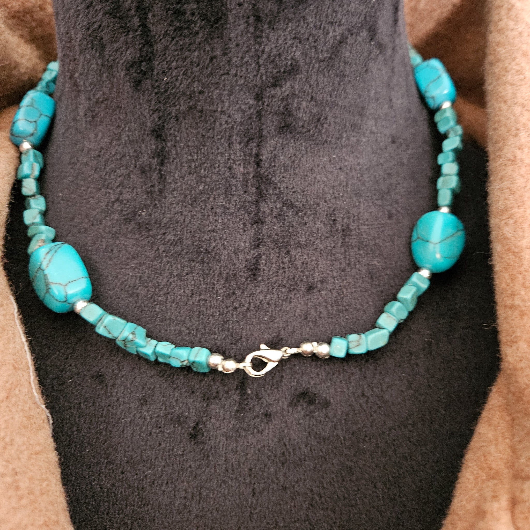 Turquoise Dyed Stone Necklace