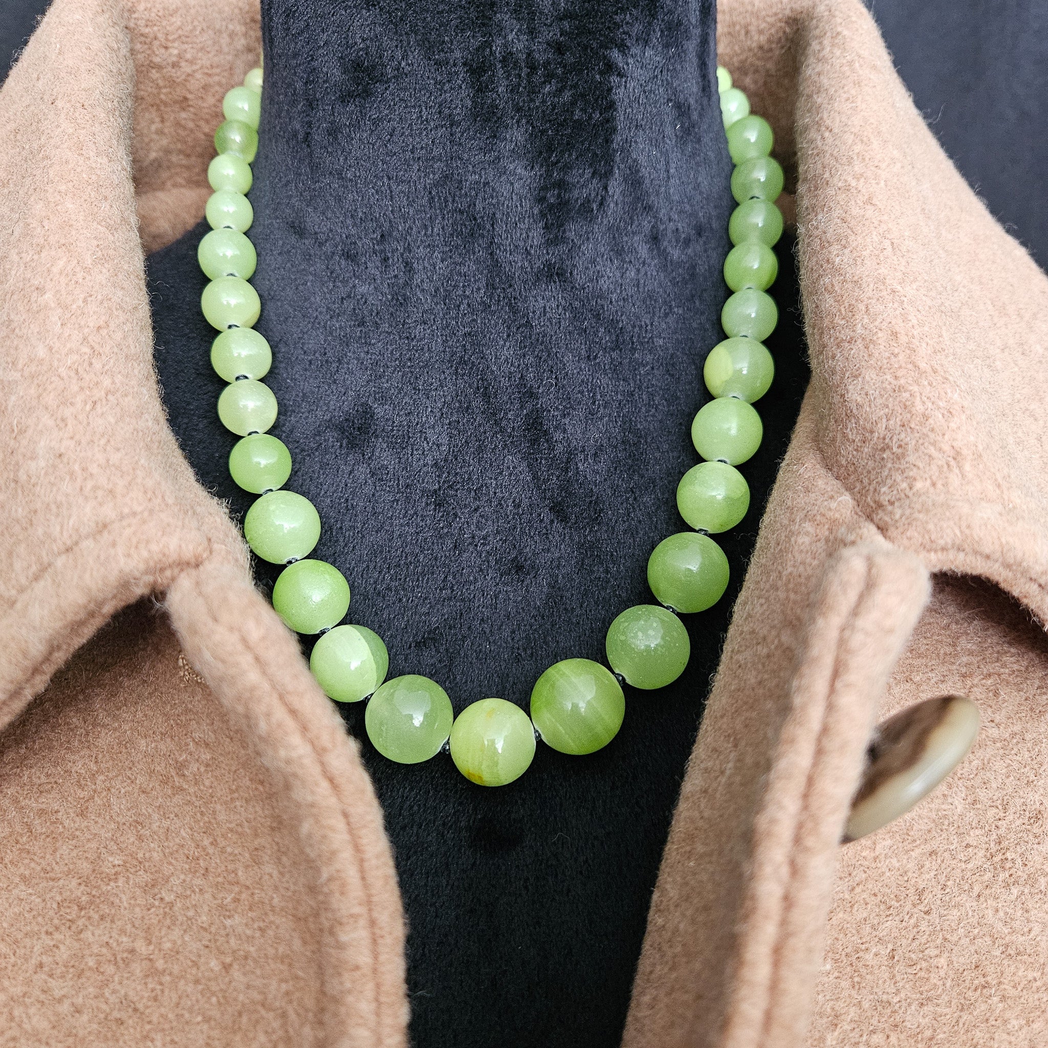 Green Agate Beaded Necklace