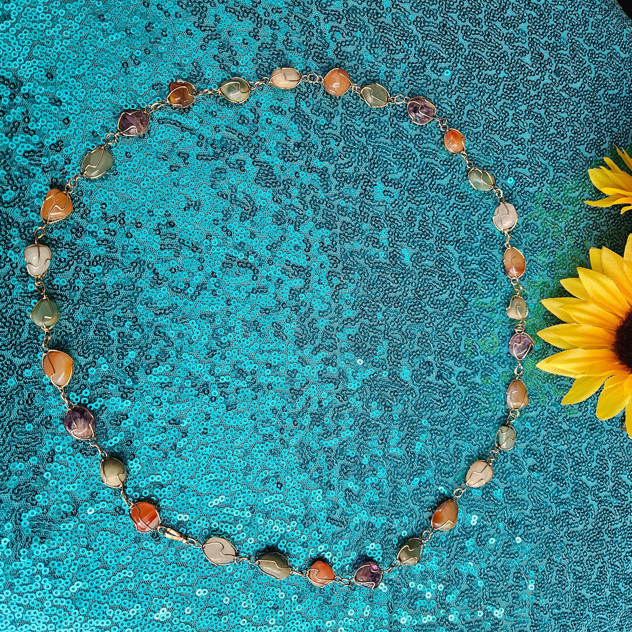 Multi-Colored Presious Stone Necklace