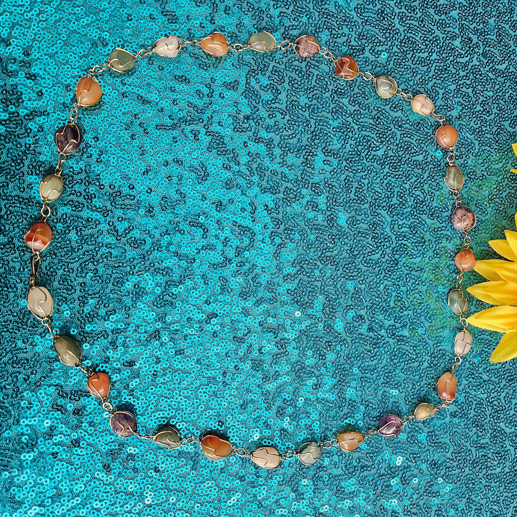 Multi-Colored Presious Stone Necklace