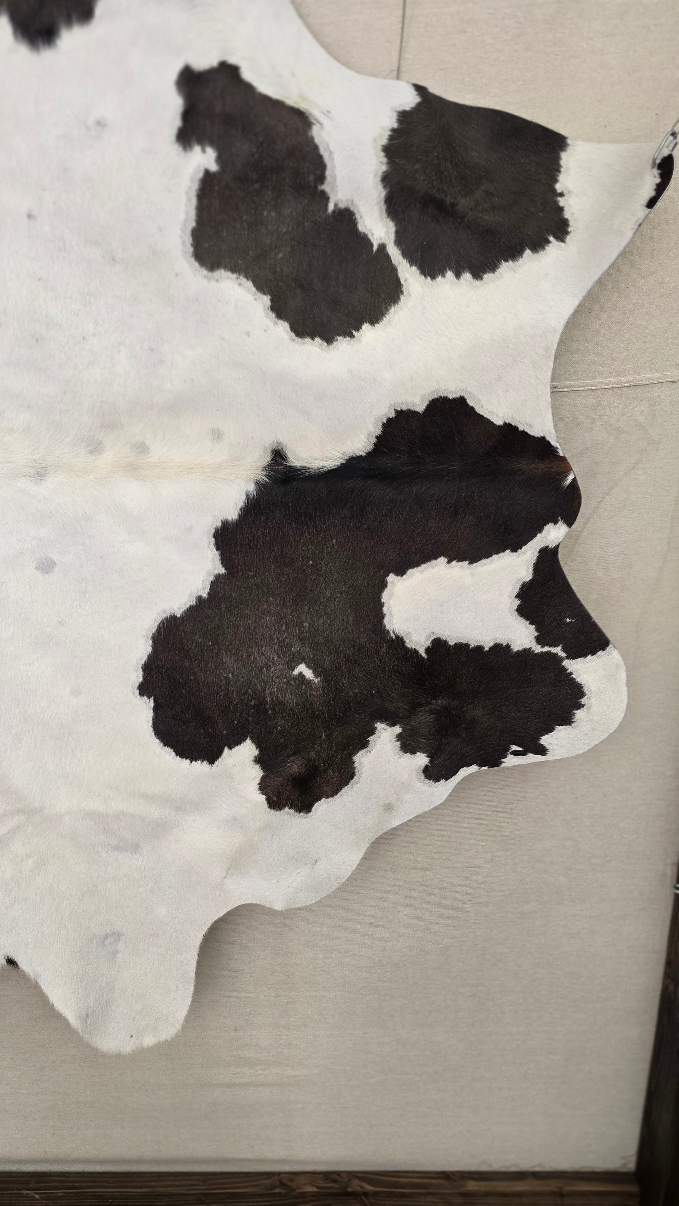Genuine Black and White Cowhide Handcrafted by Artisan in Brazil