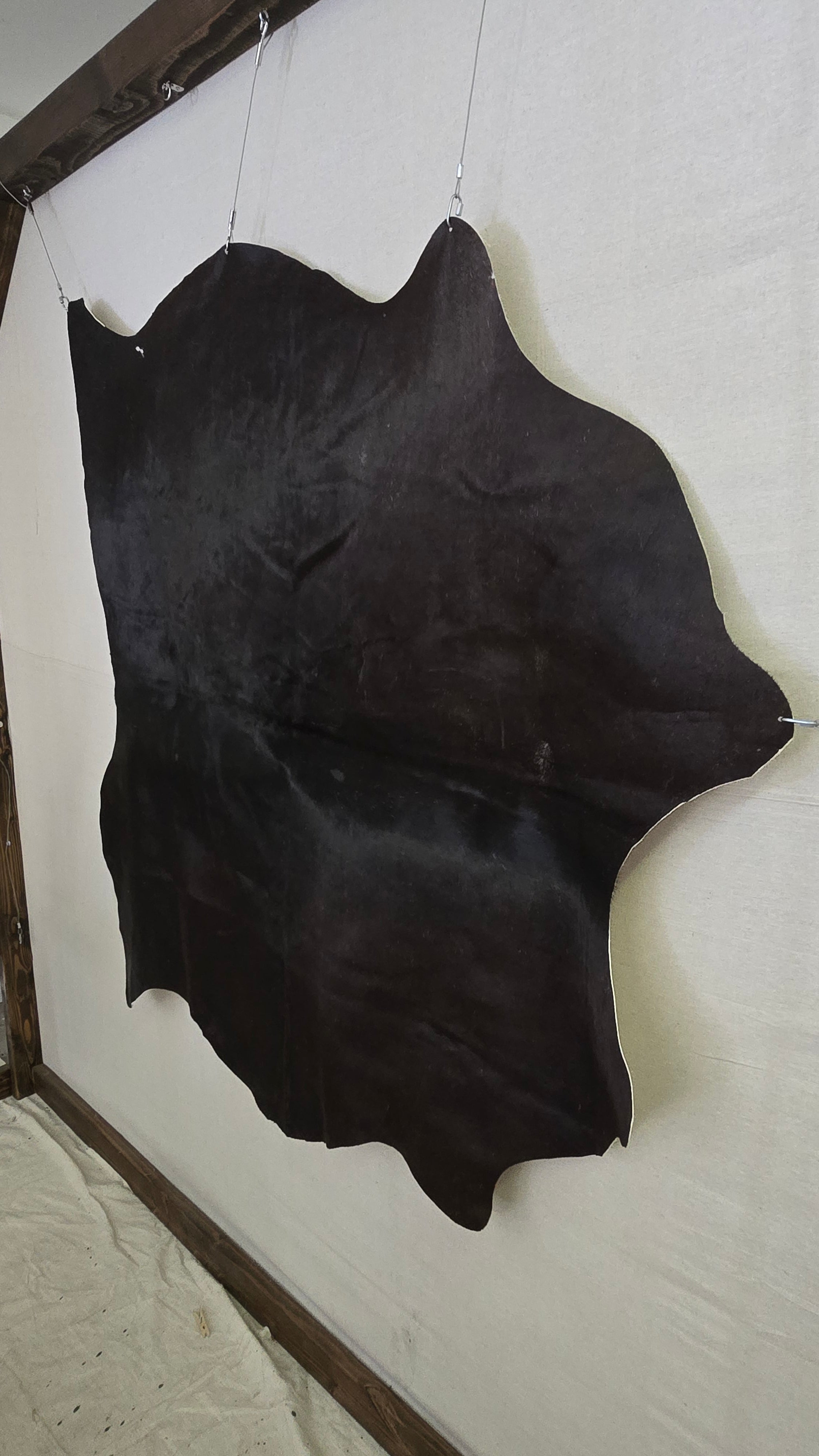 Radiant Black Cowhide Crafted by Artisans in Argentina