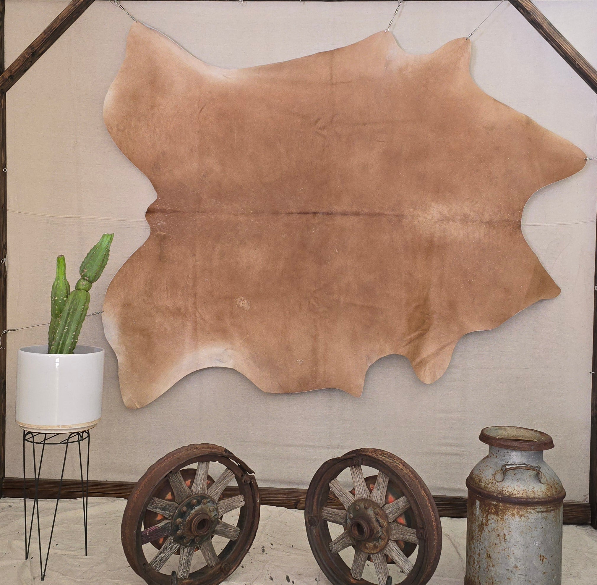 Stylish Light Brown Cowhide Handcrafted in Brazil