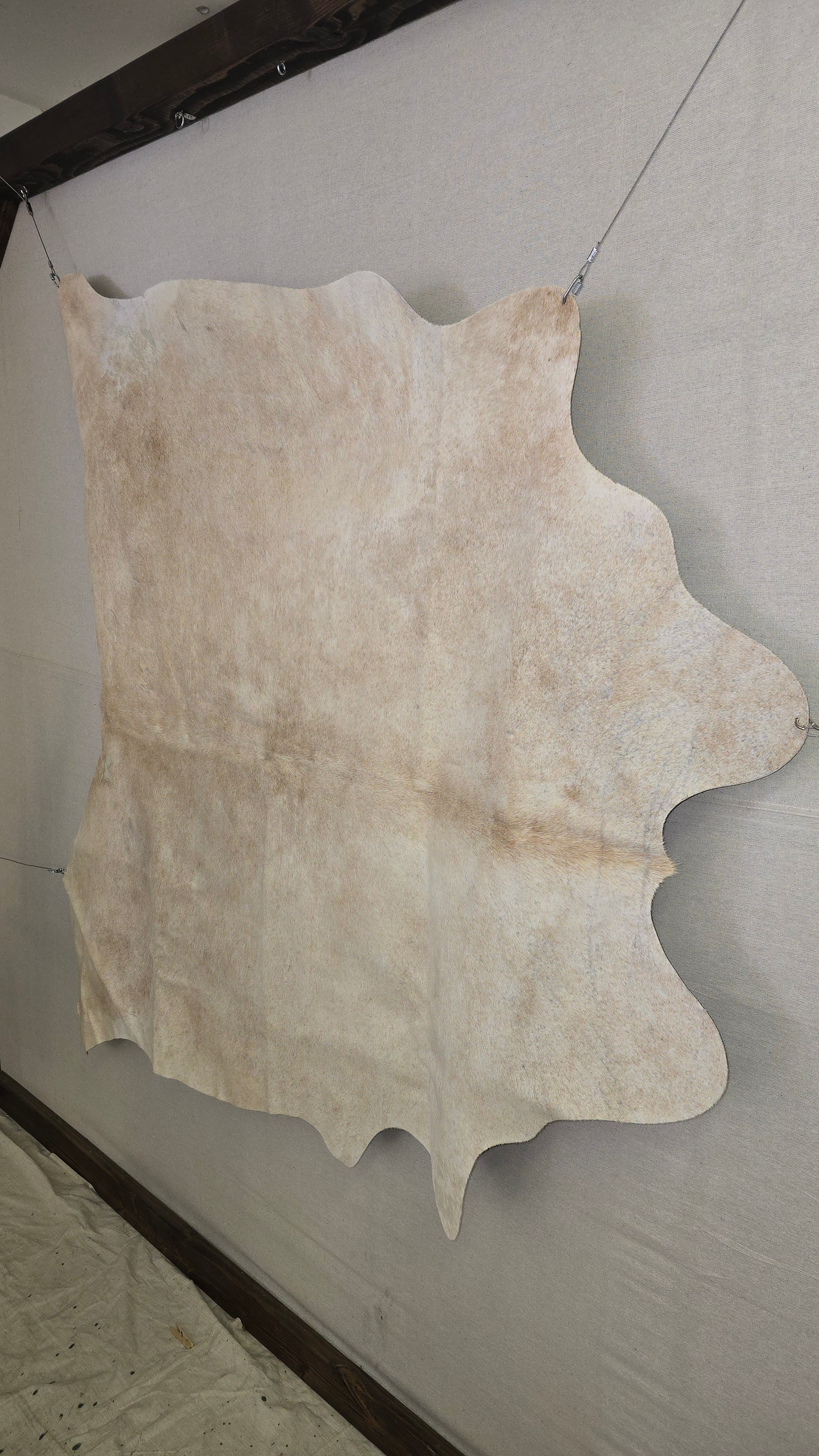 Stunning White Cowhide Handmade in Brazil