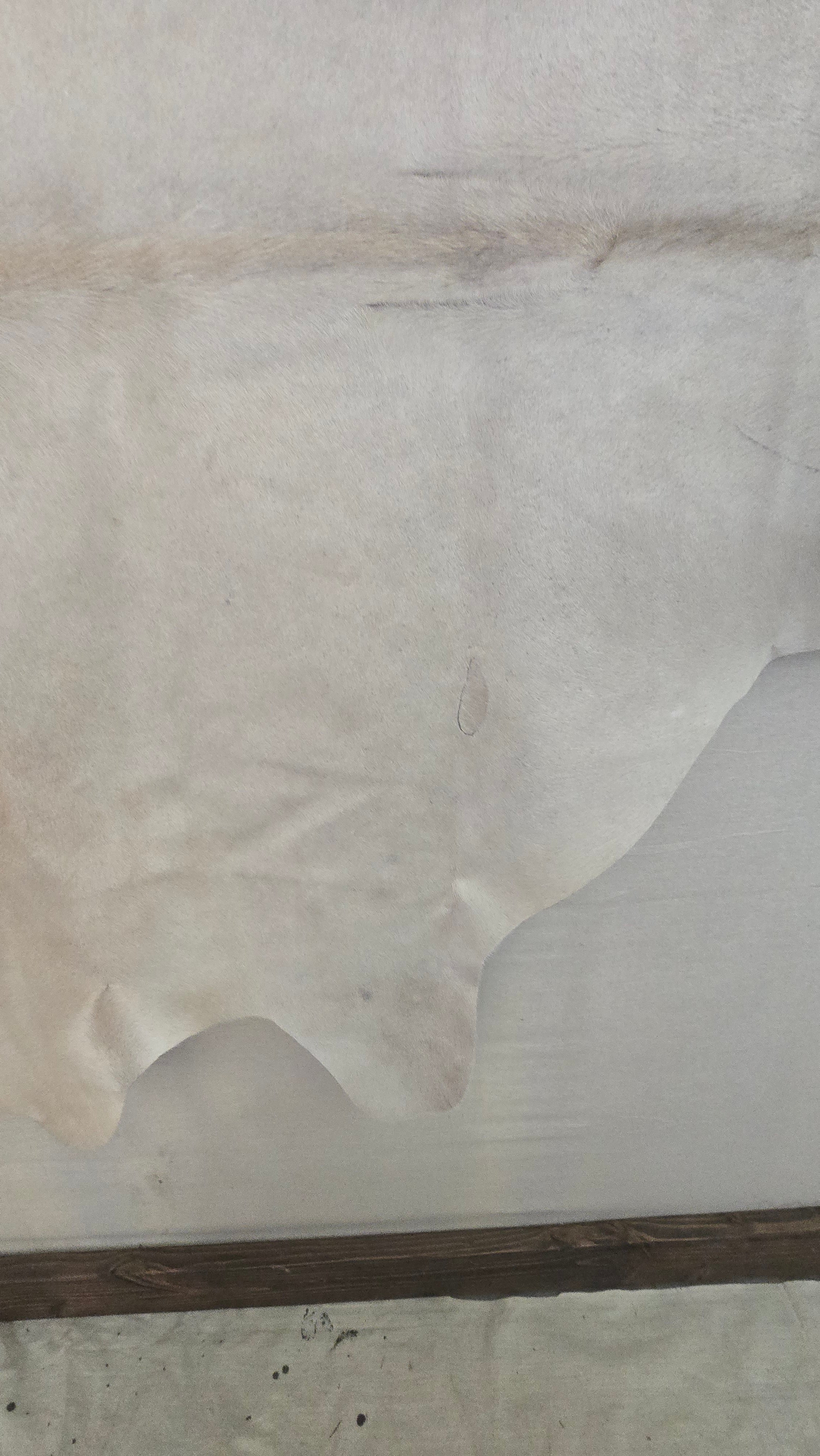 Luxurious White Cowhide Handmade in Brazil