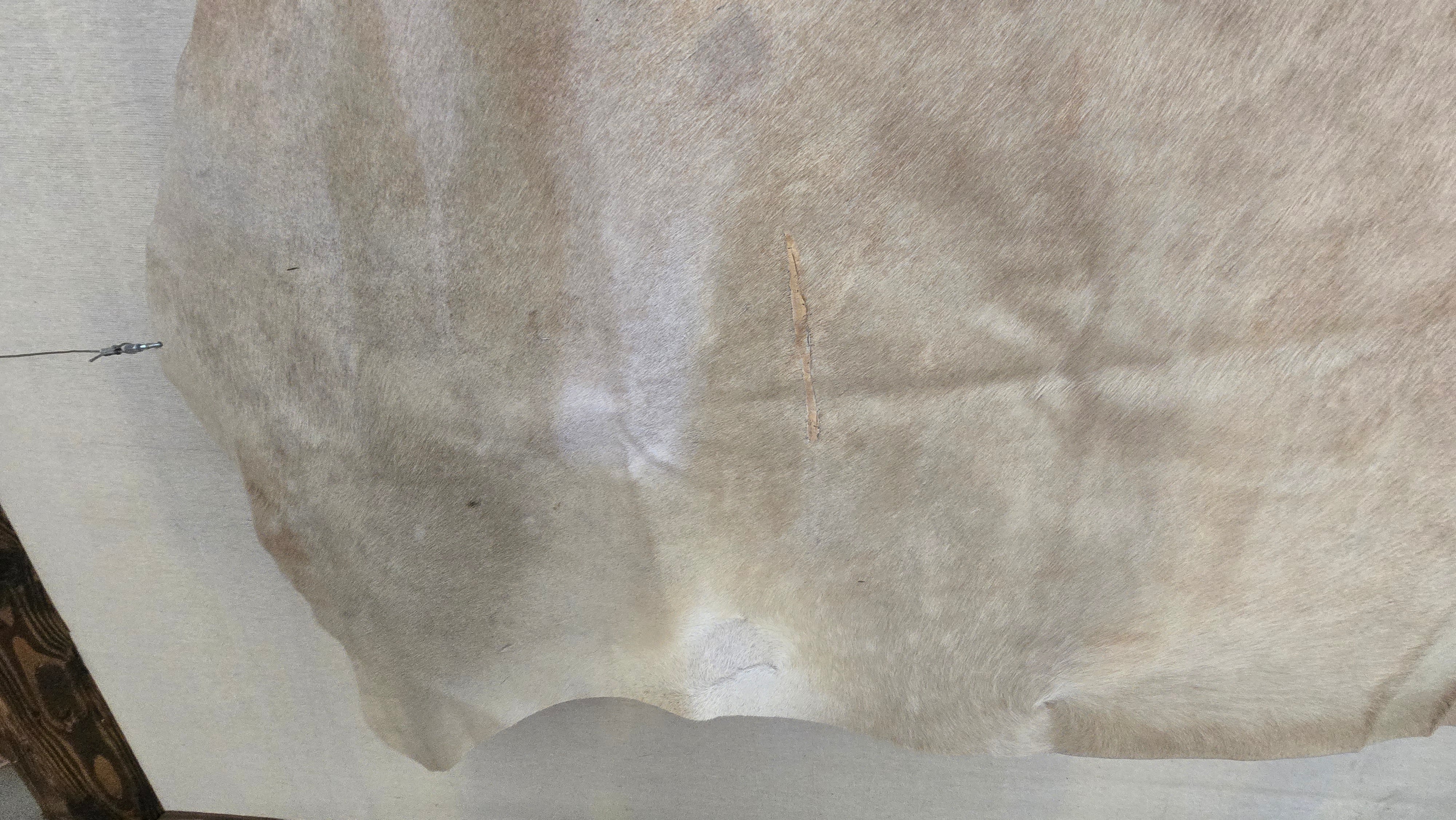 Luxurious White Cowhide Handmade in Brazil