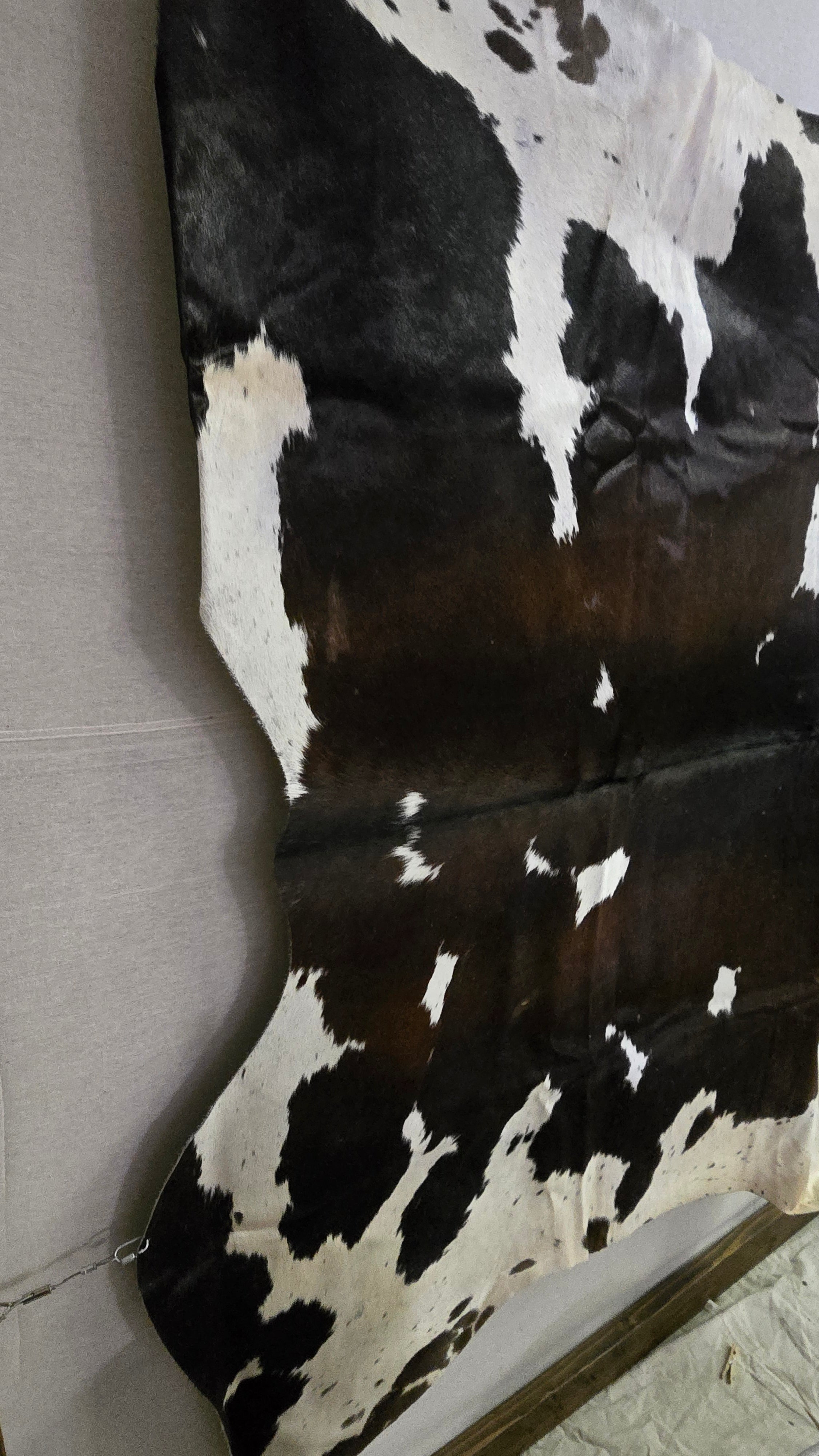 Distinctive Brown and White Cowhide Handcrafted in Brazil