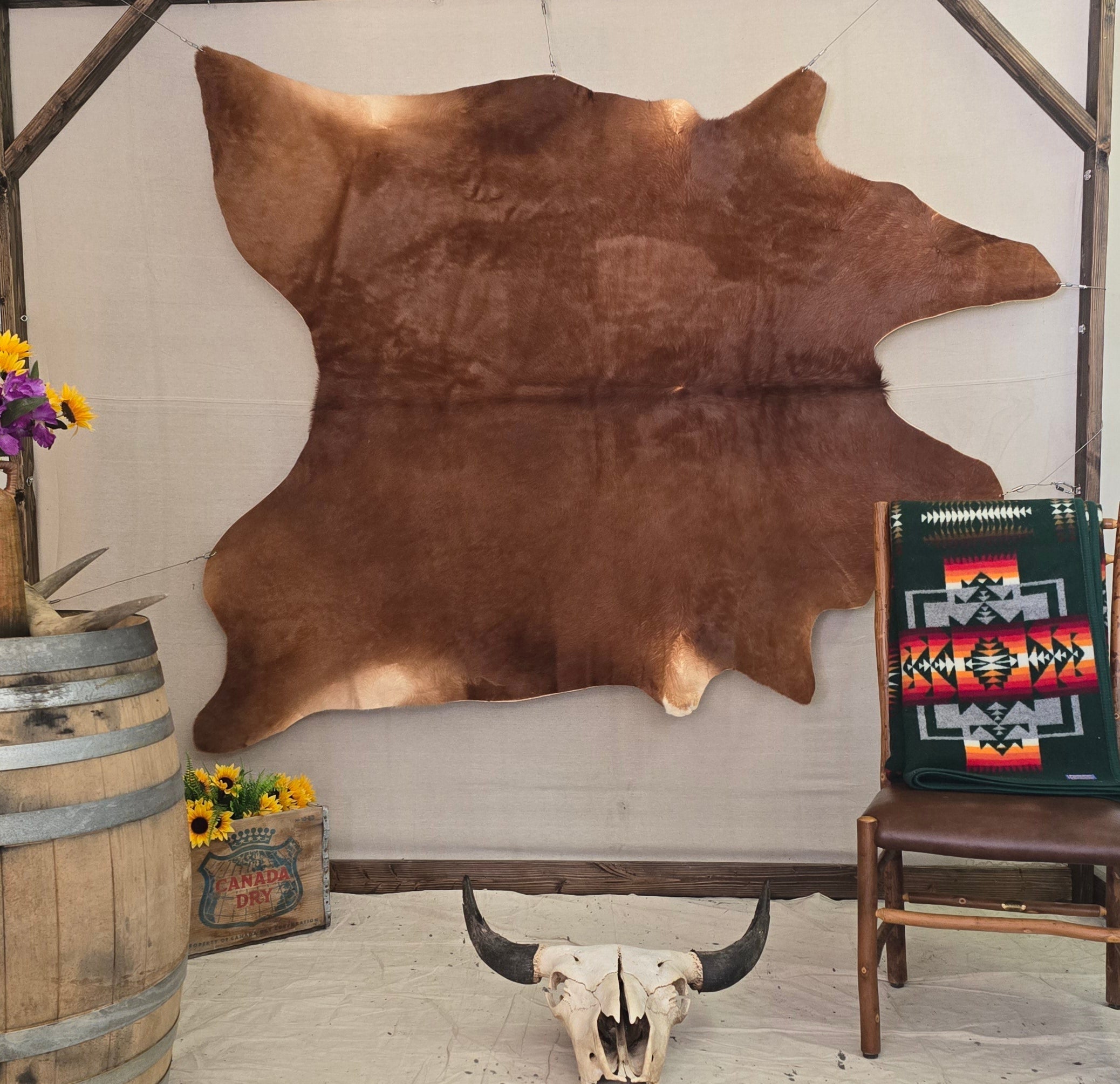 Remarkable Cinnamon Cowhide Made in Brazil