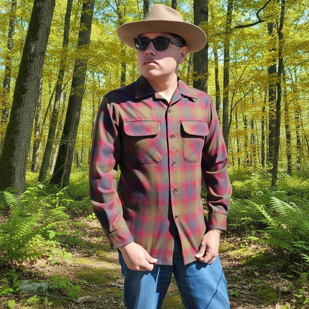 Pendleton Wool Flannel Board Shirt Size Small