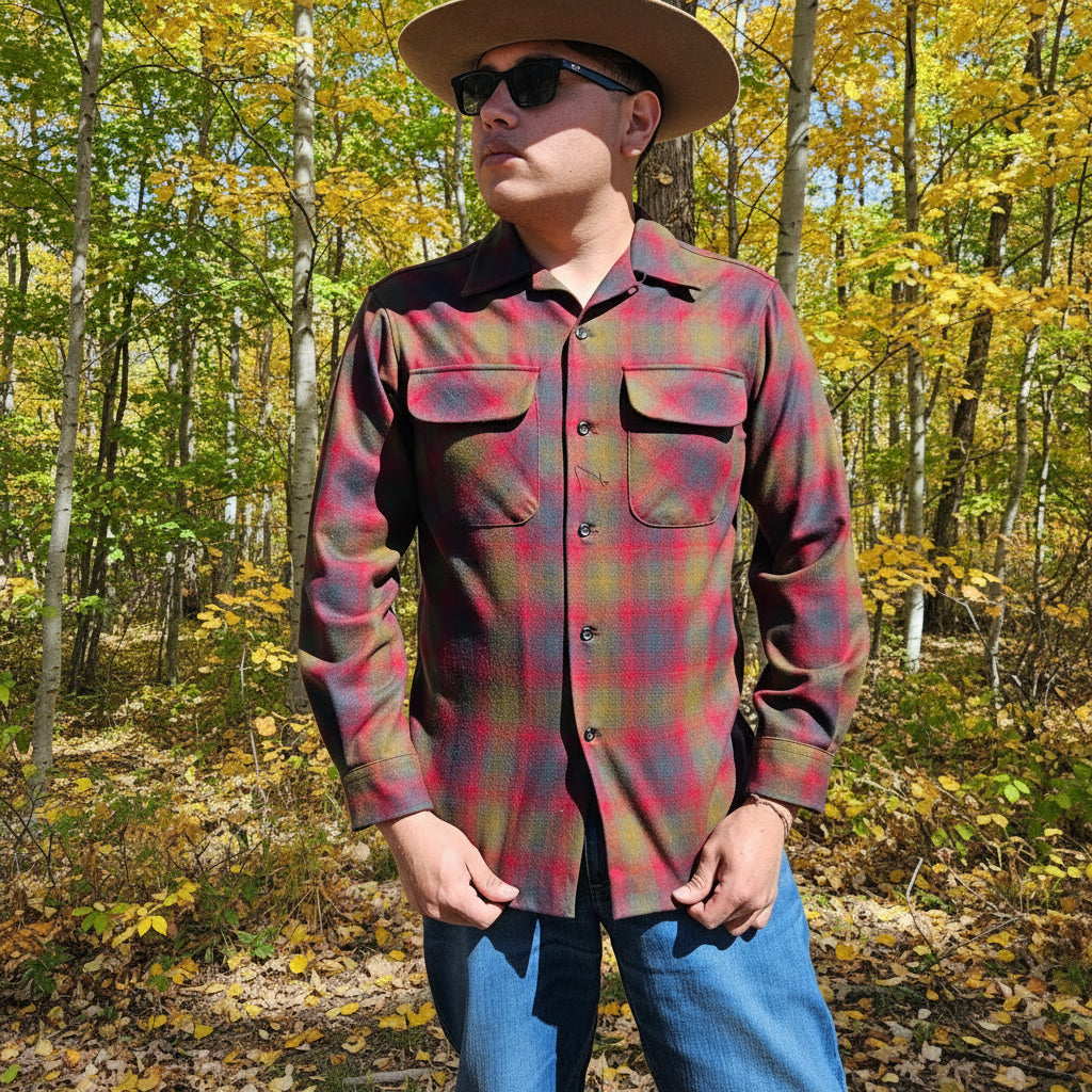 Pendleton Wool Flannel Board Shirt Size Small