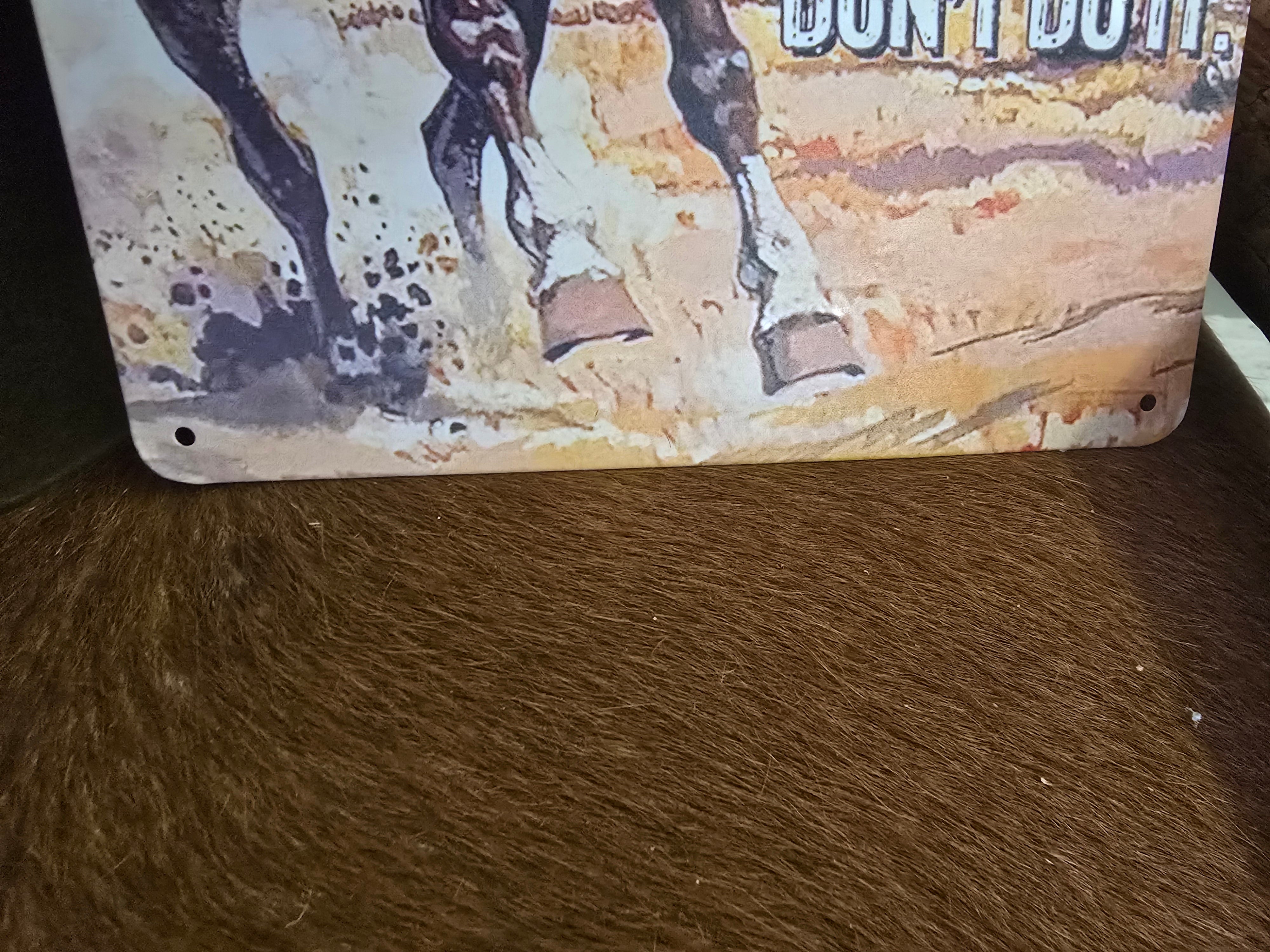 "Cowboy Code" Tin Sign
