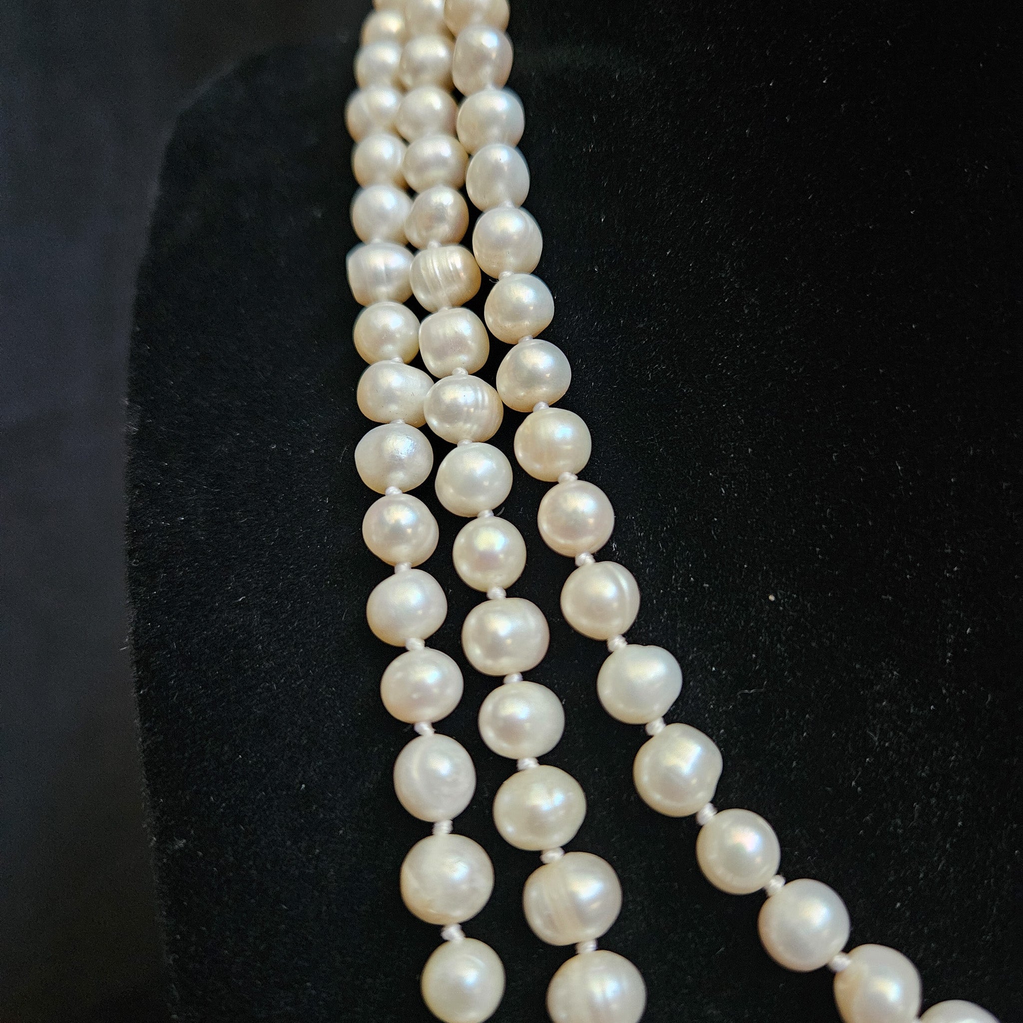 Triple Strand Freshwater Pearl Necklace
