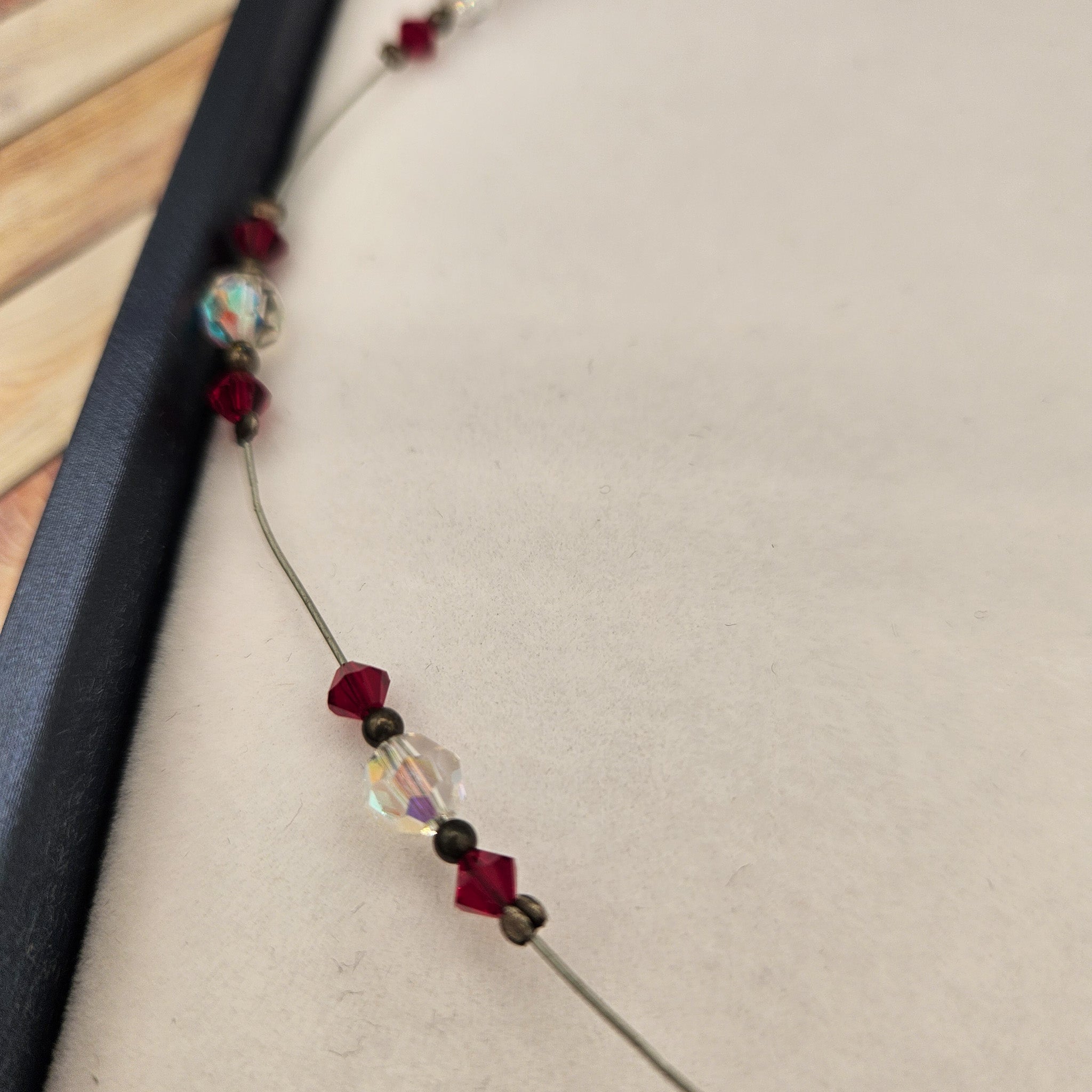 Danity Wire Red Jewel Necklace