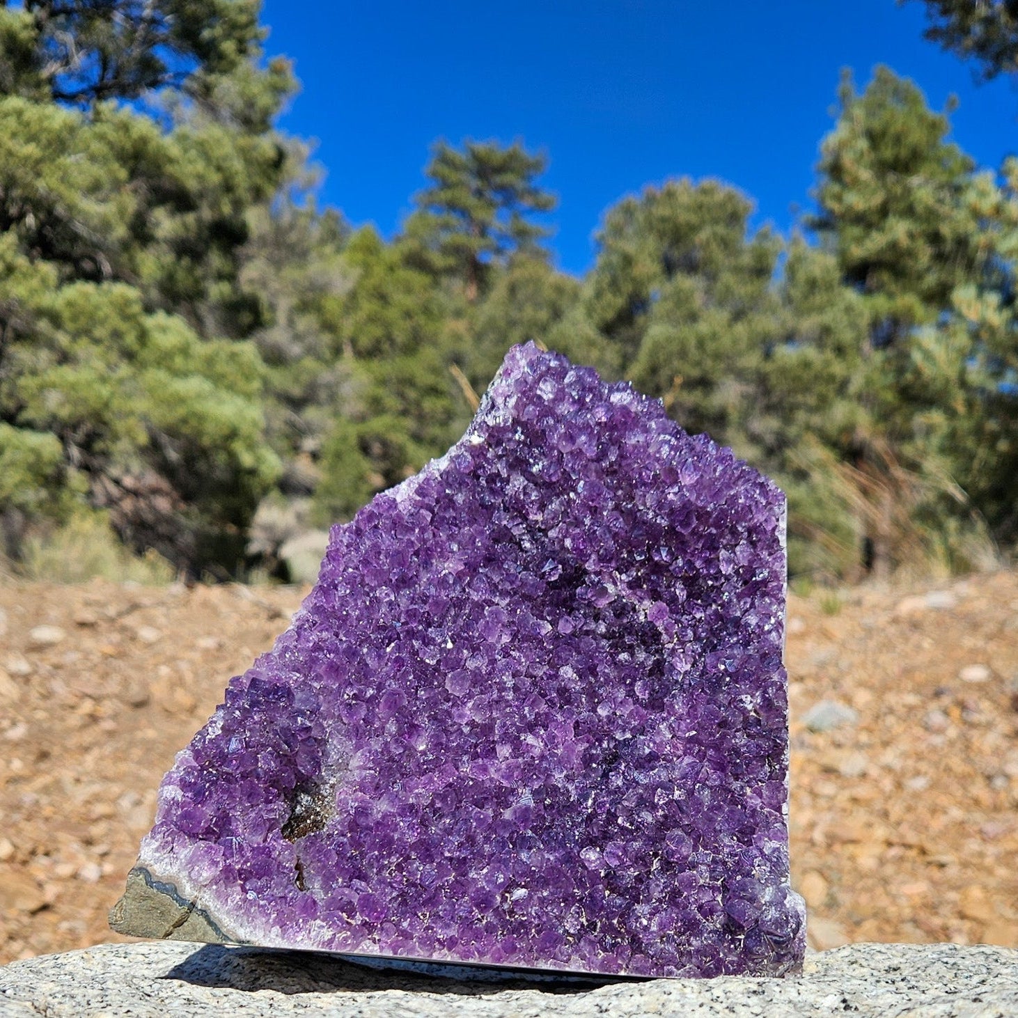 Beautiful Deep Purple Amethyst Crystal Cluster Geode