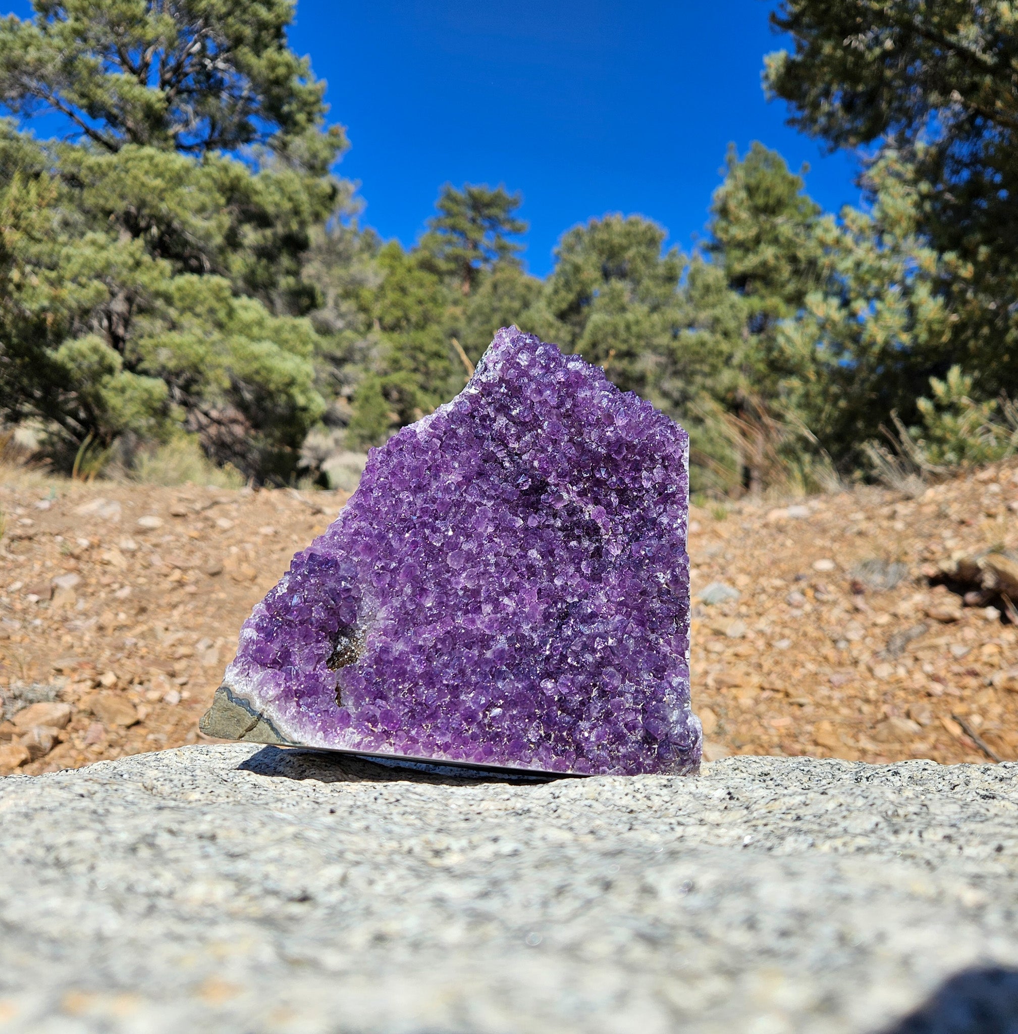 Beautiful Deep Purple Amethyst Crystal Cluster Geode