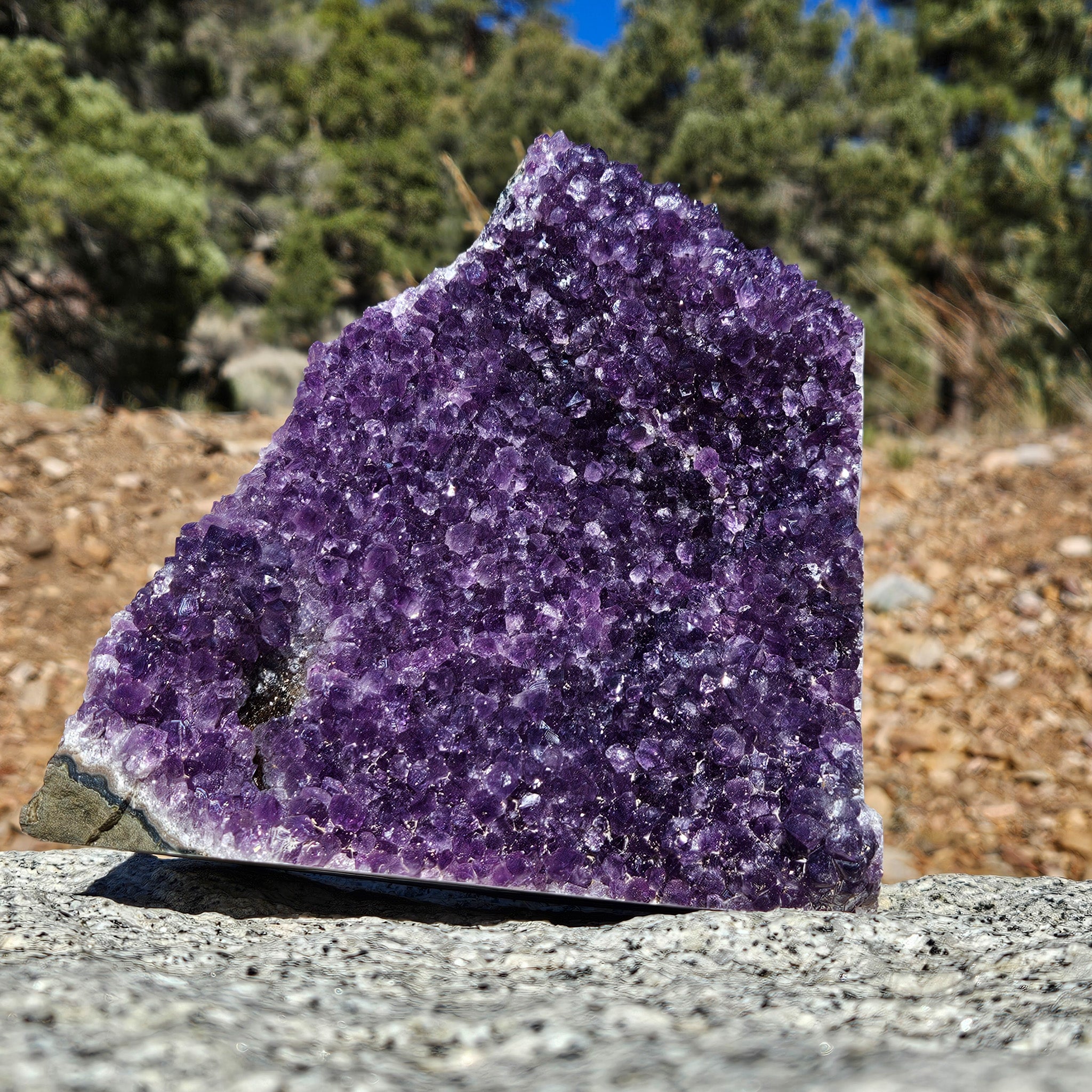Beautiful Deep Purple Amethyst Crystal Cluster Geode