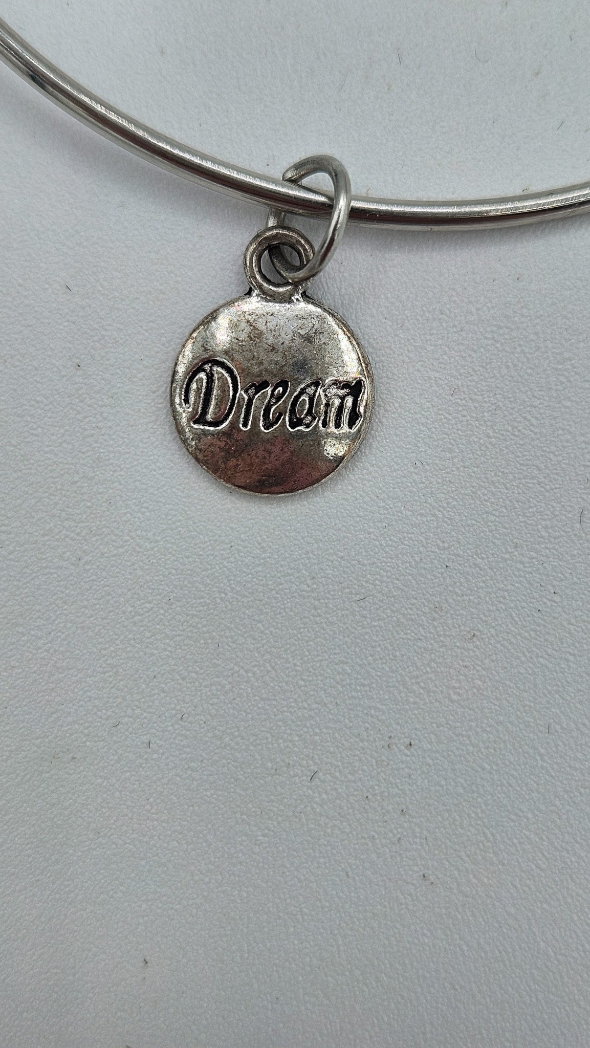 Expandable Wire Bangle Bracelet with Charms