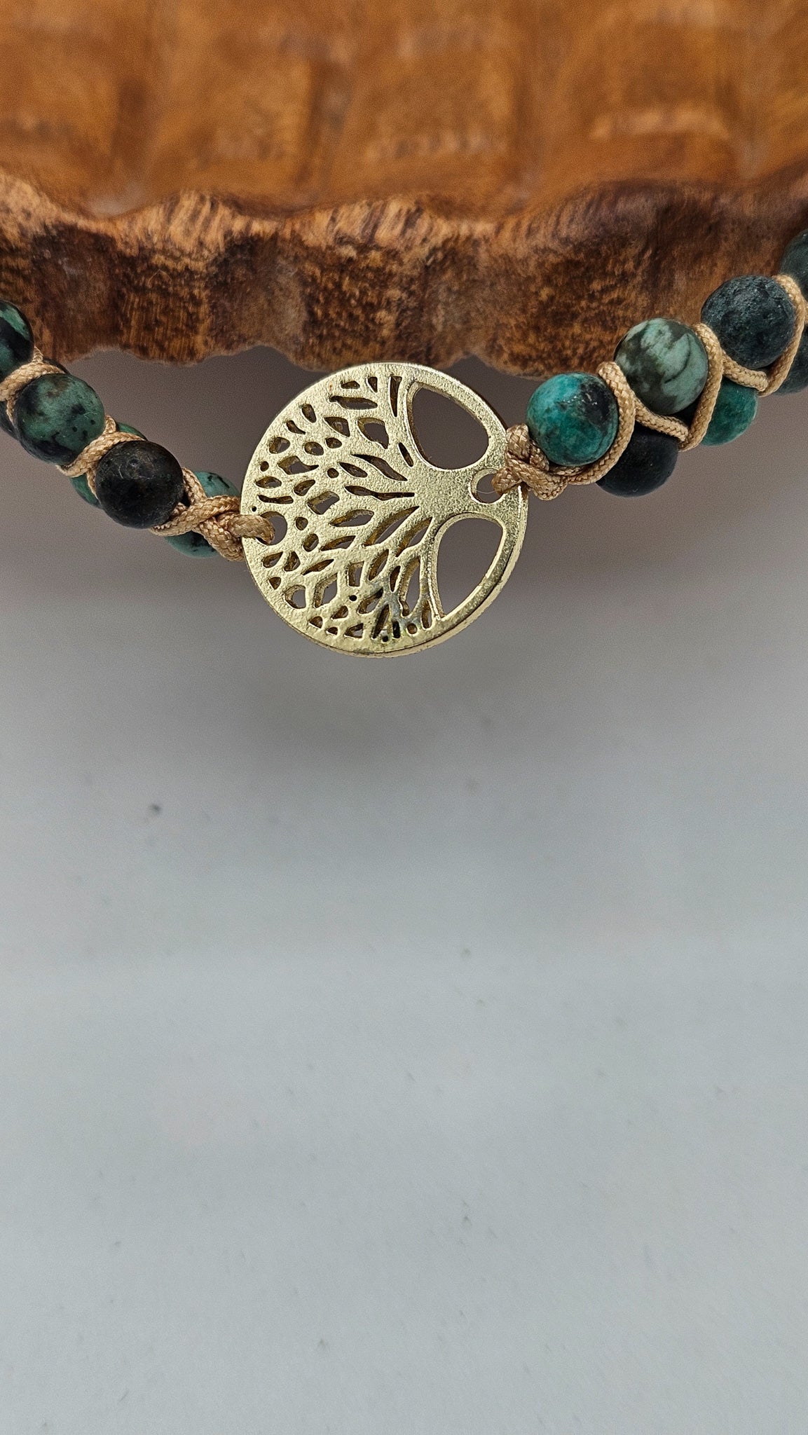 Tree of Life Jasper Stone Adjustable Bracelet
