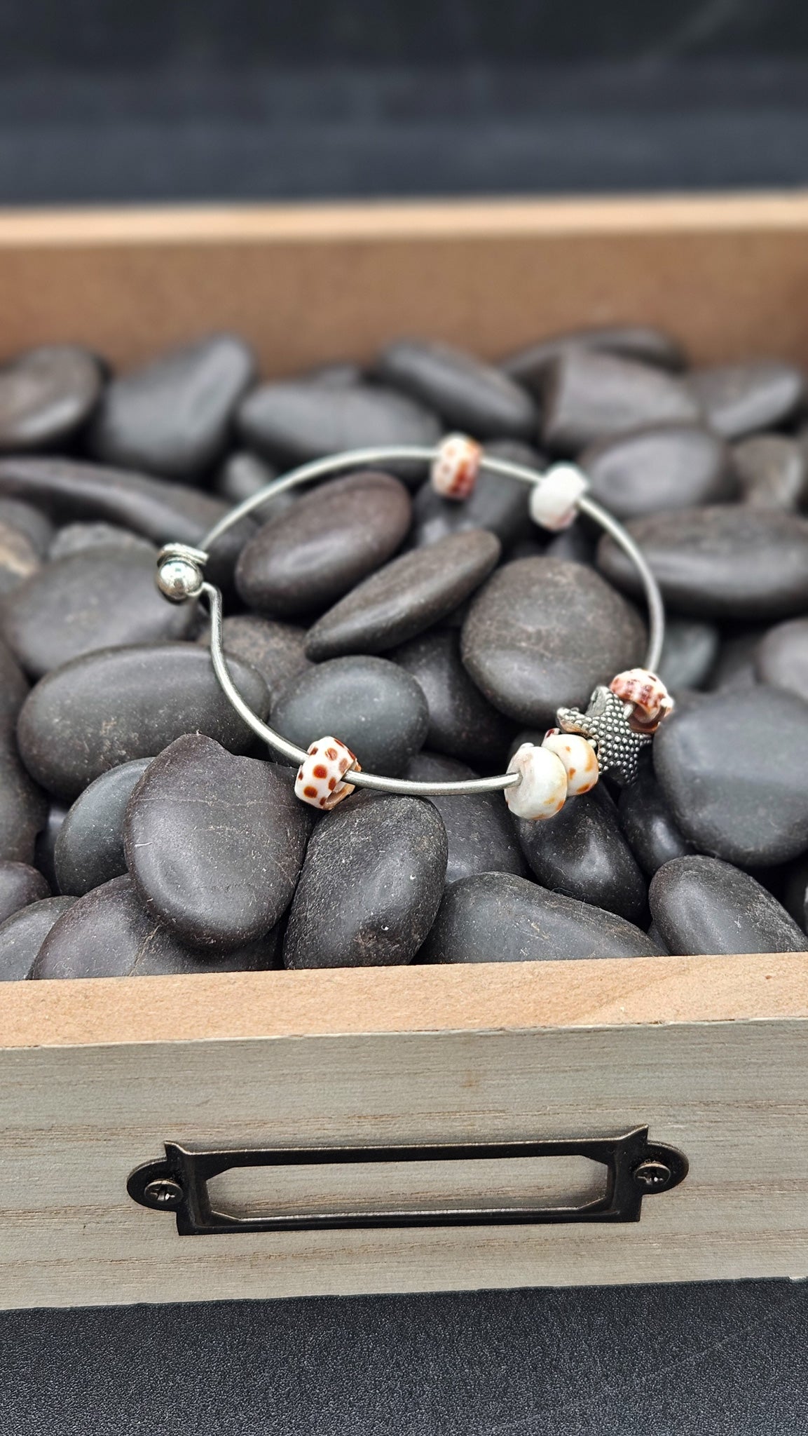 Pandora Charm Bracelet Featuring Starfish Charm & Glass Beads