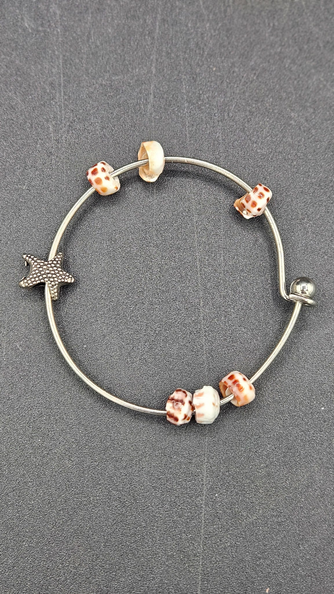 Pandora Charm Bracelet Featuring Starfish Charm & Glass Beads