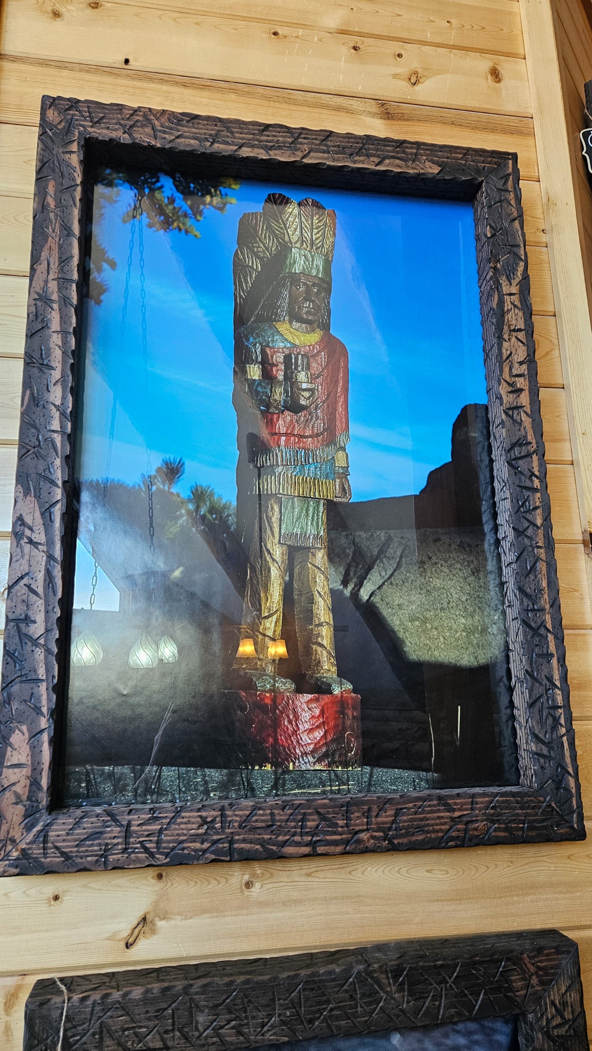 Aesthetic Wooden Indian Photo Print with Frame