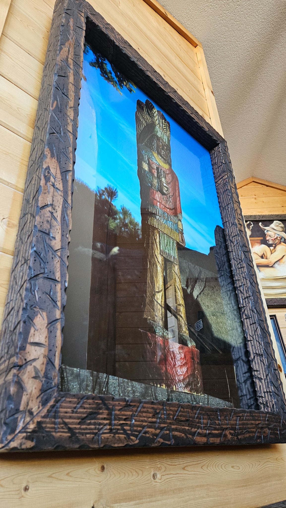 Aesthetic Wooden Indian Photo Print with Frame